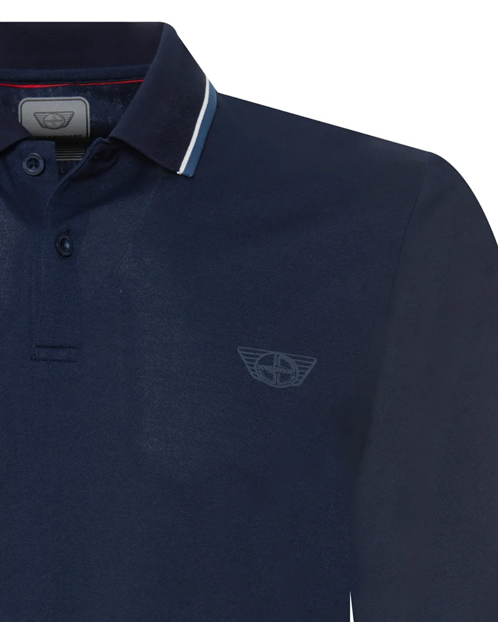 Donkervoort polo LM zip Donkerblauw uni 067758-001-L