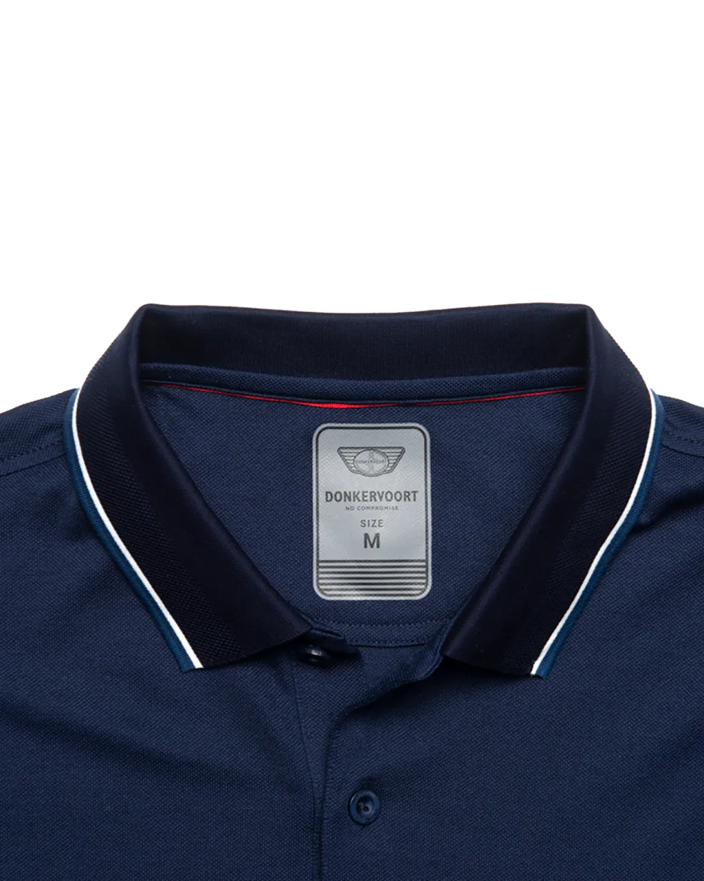 Donkervoort polo LM zip Donkerblauw uni 067758-001-L