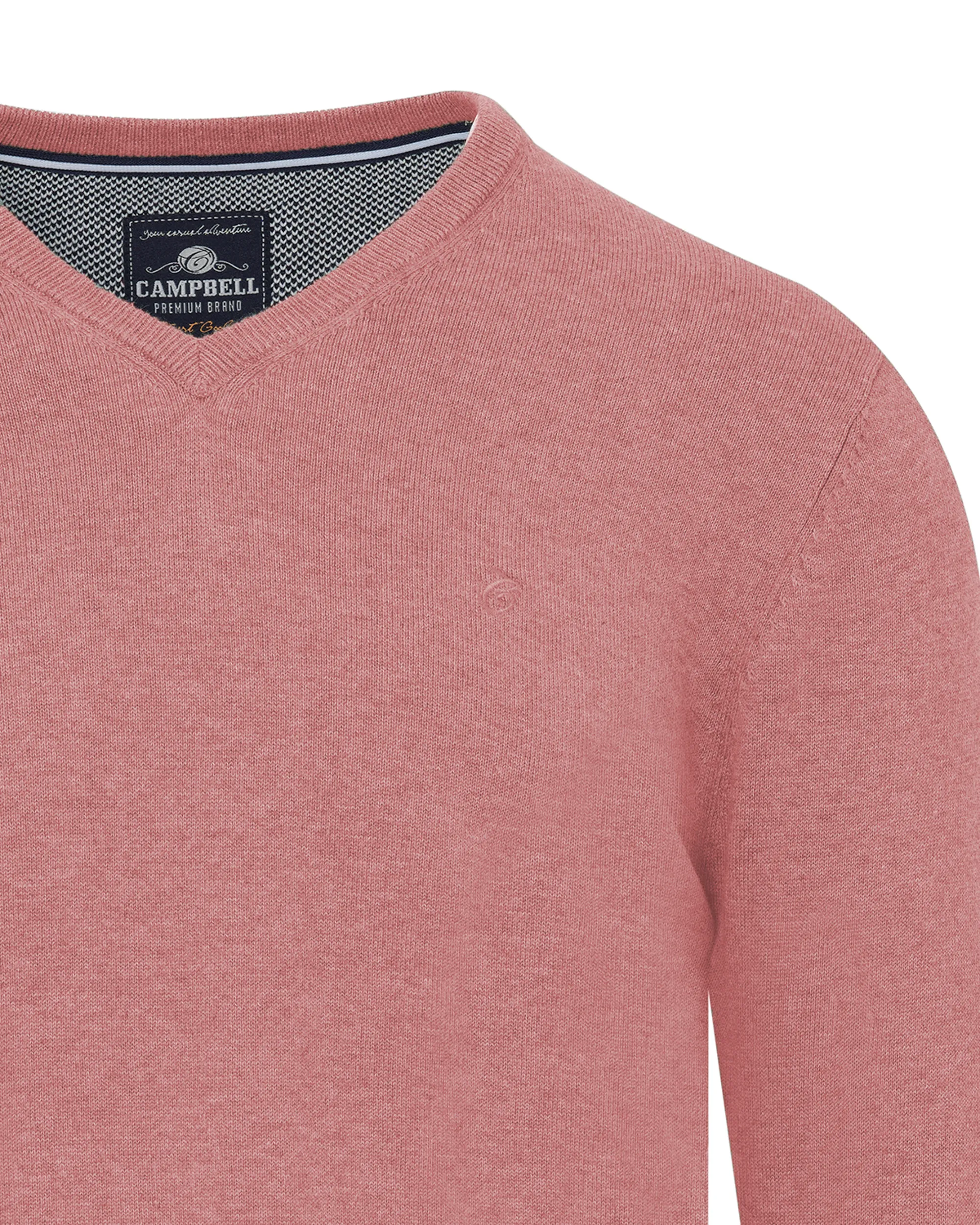 Campbell London Trui v-hals  Donker roze uni 067833-009-L
