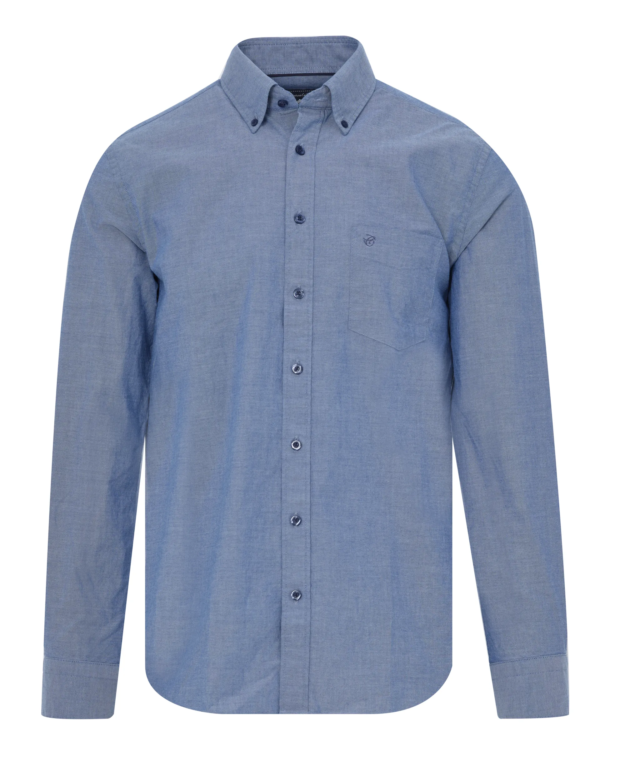 Campbell Casual Overhemd LM Donkerblauw uni 069890-003