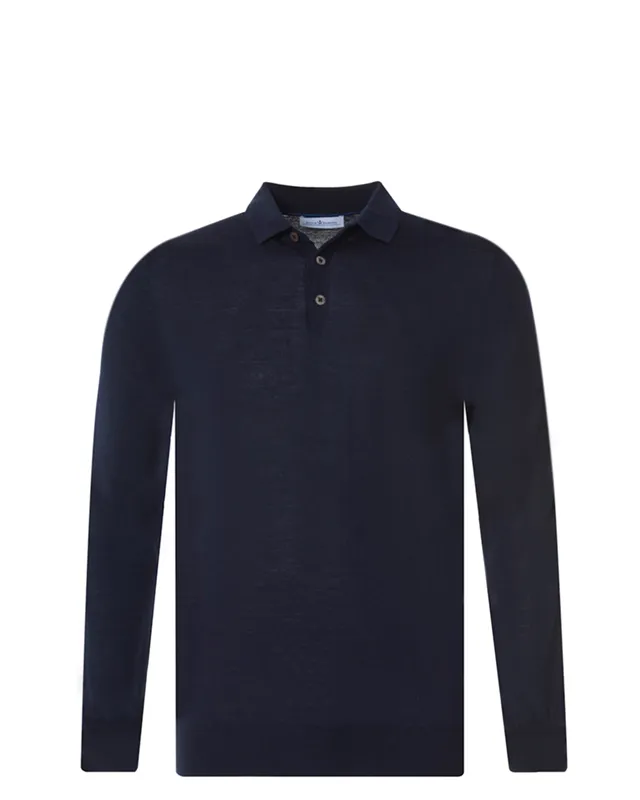 Dutch Dandies Polo Lange mouw Donkerblauw 070145-001-L