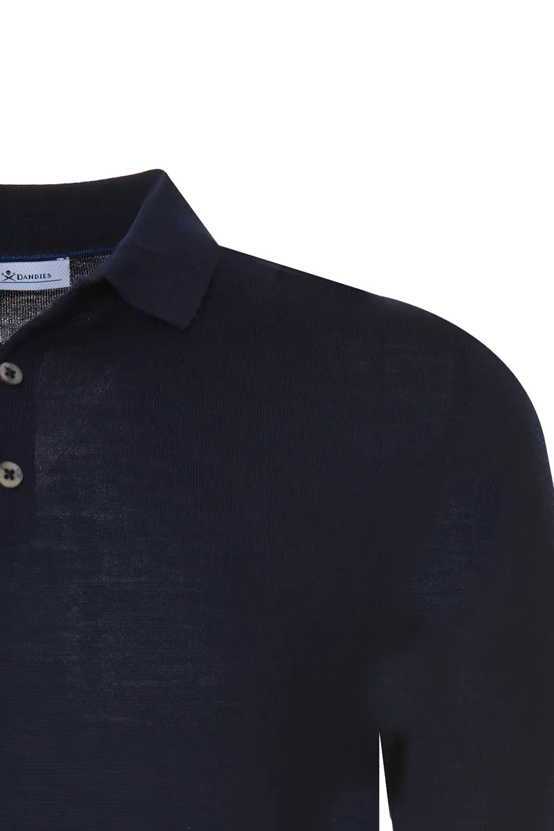 Dutch Dandies Polo Lange mouw Donkerblauw 070145-001-L