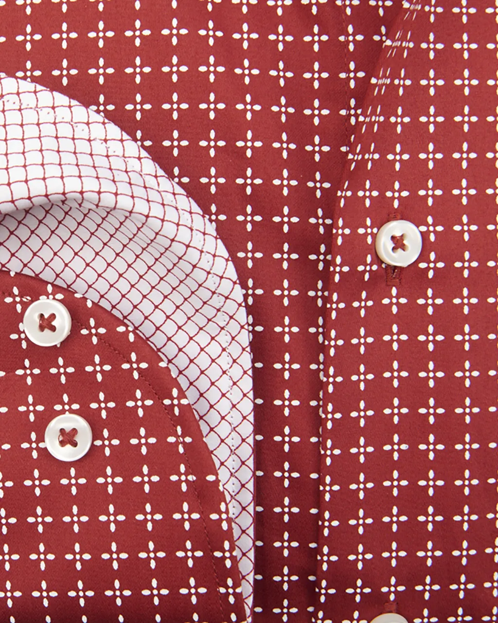 The BLUEPRINT Premium Trendy overhemd LM Rood print 070252-001-L