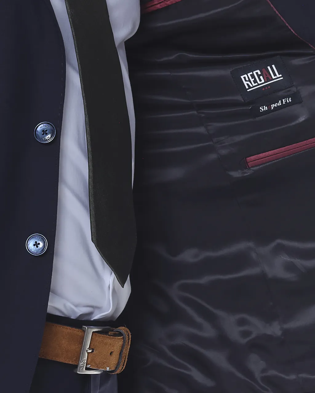 Recall Shaped fit Pak Donkerblauw uni 071249A-001-102