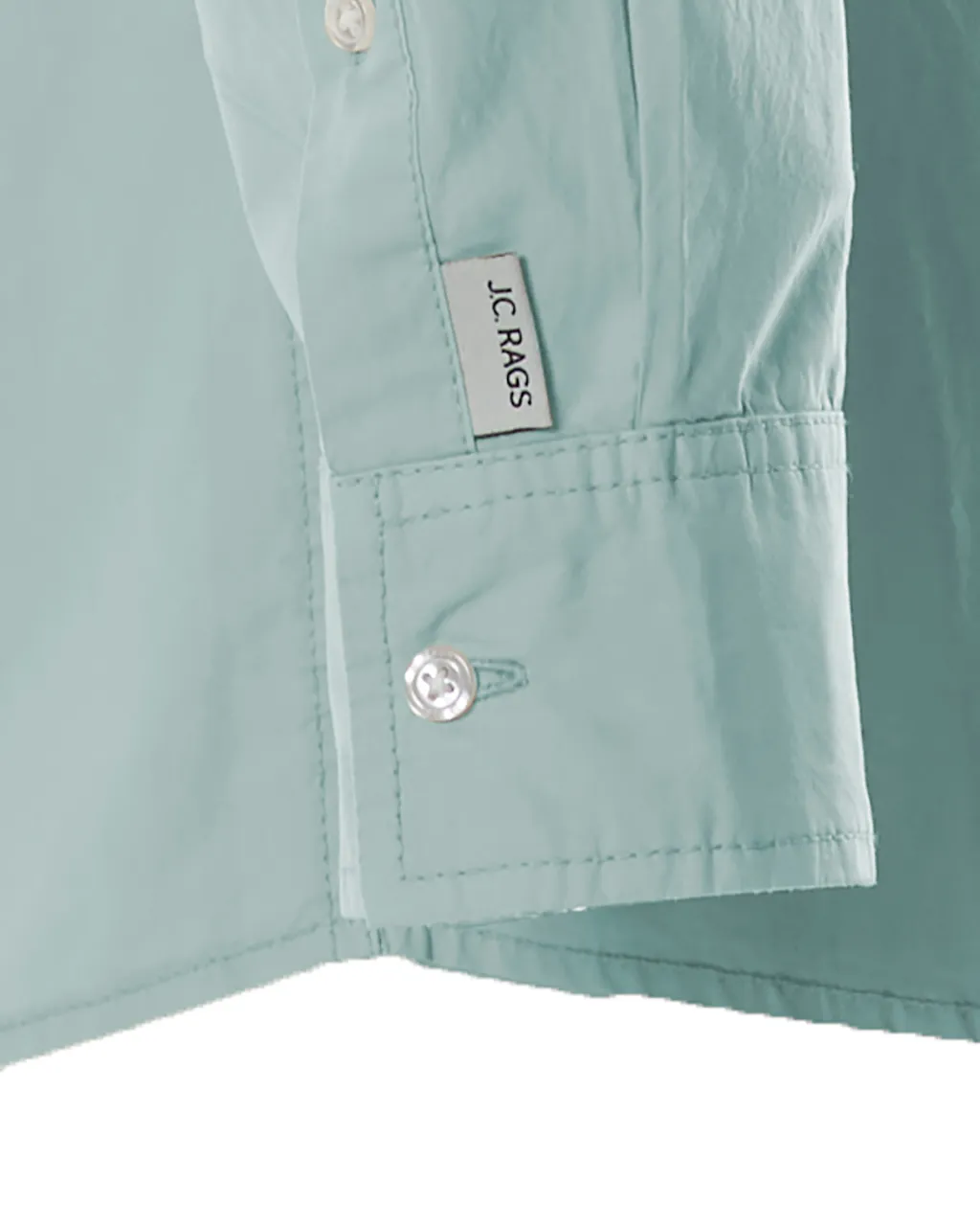 J.C. RAGS Casual Overhemd LM Lichtblauw uni 071696-001-L
