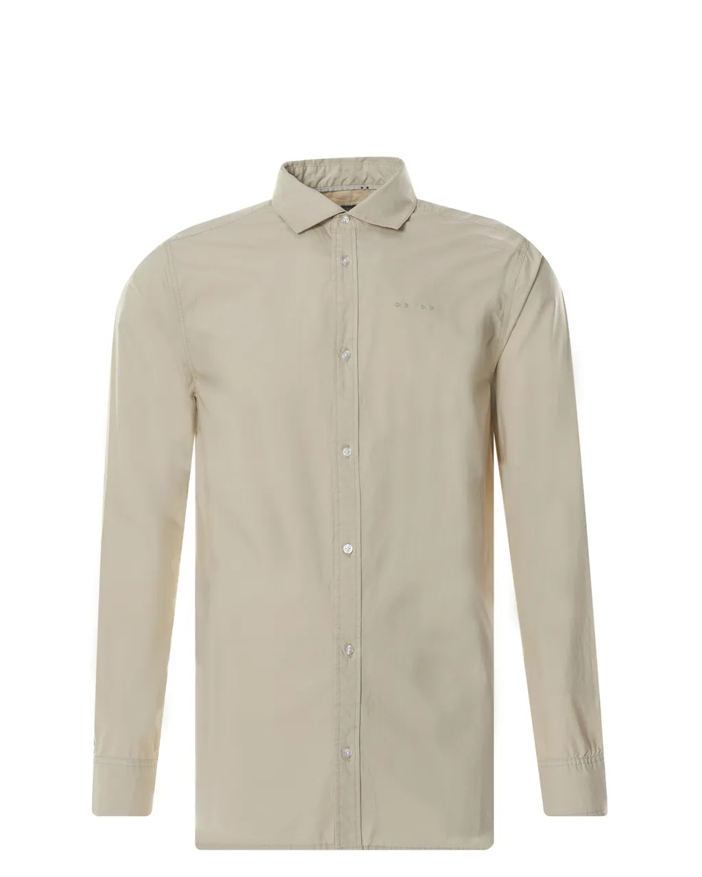J.C. RAGS Casual Overhemd LM Lichtbeige uni 071696-002-L
