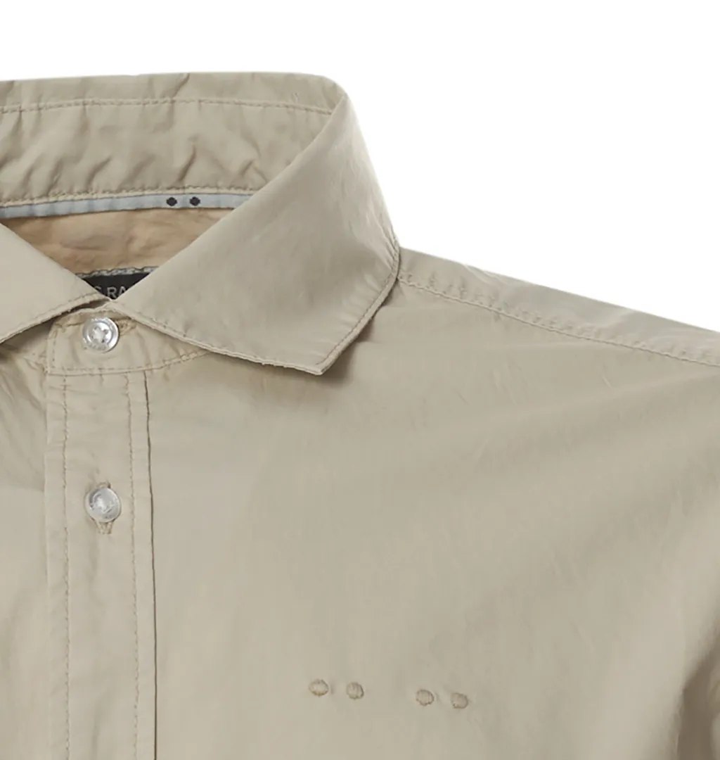 J.C. RAGS Casual Overhemd LM Lichtbeige uni 071696-002-L