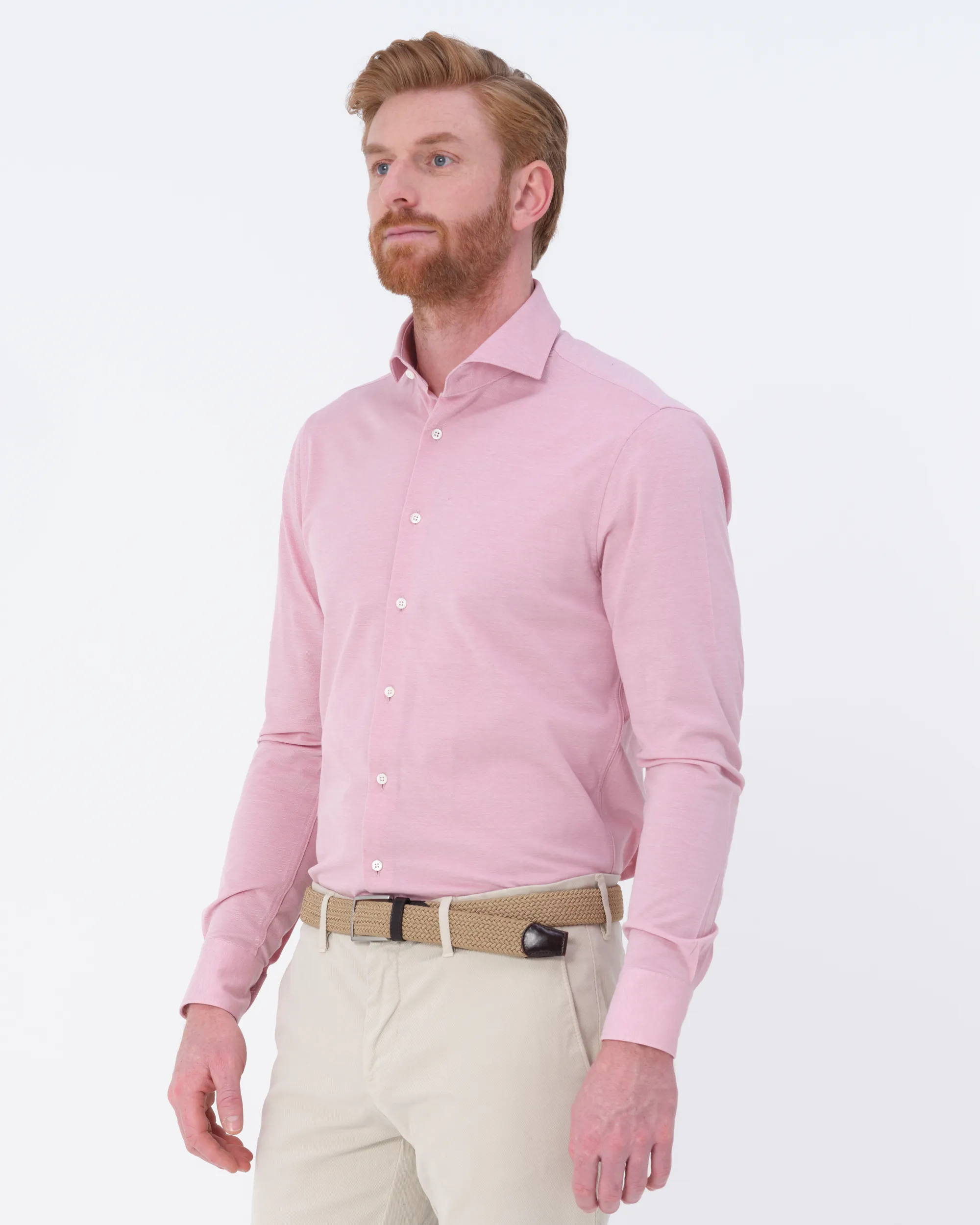 Dutch Dandies Overhemd LM Roze uni 071718-005