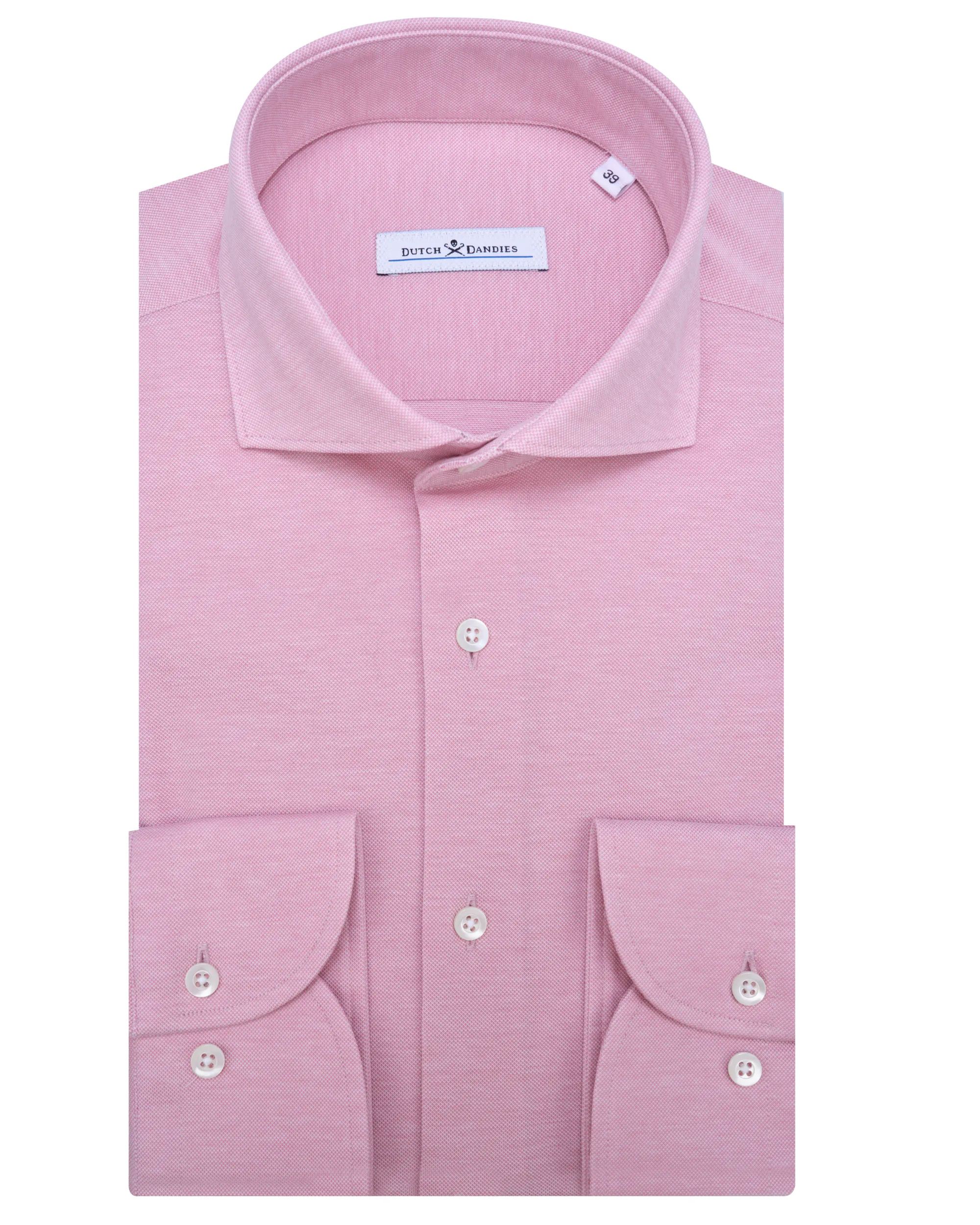 Dutch Dandies Overhemd LM Roze uni 071718-005