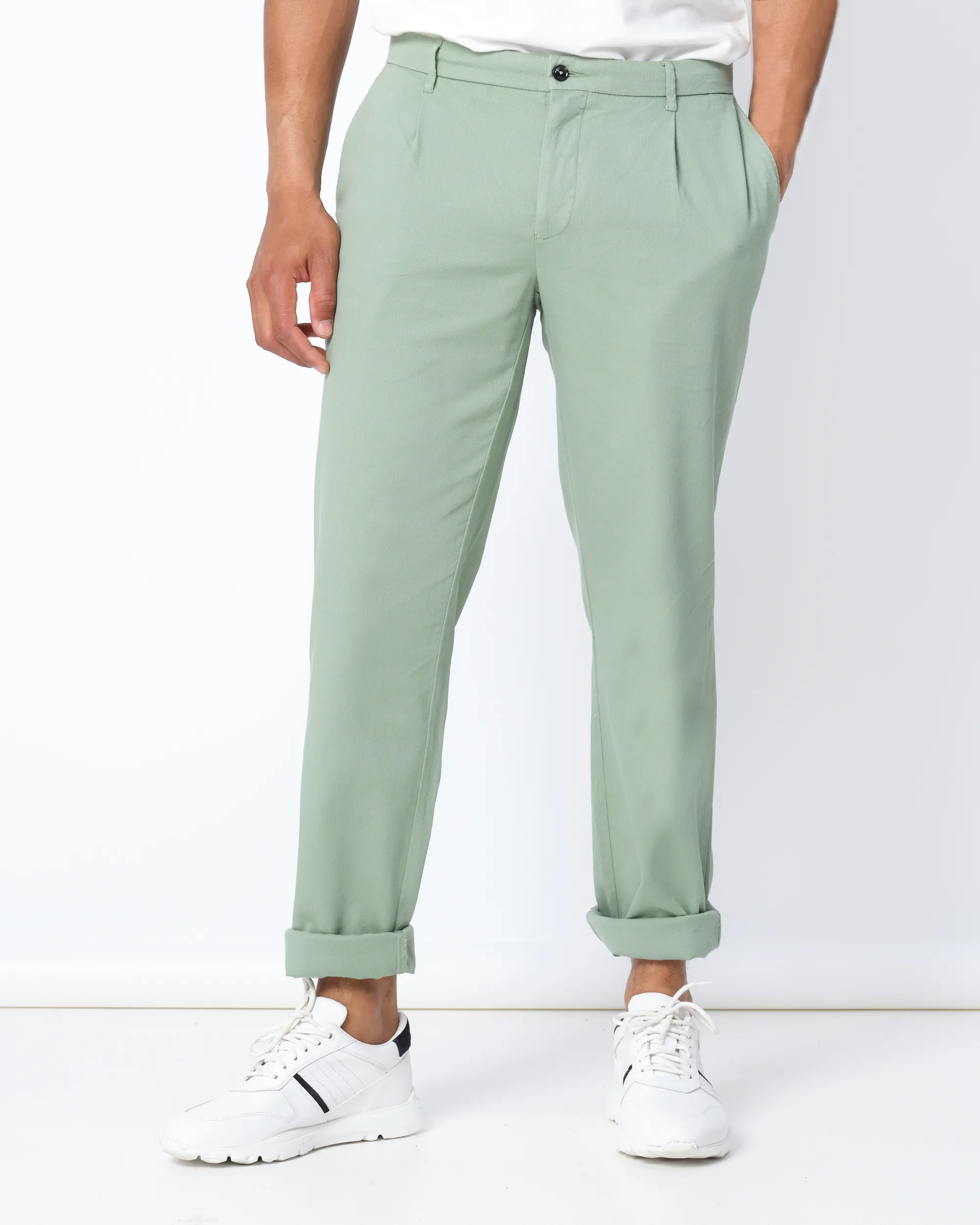 Dutch Dandies Chino Lichtgroen uni 072475-001-46