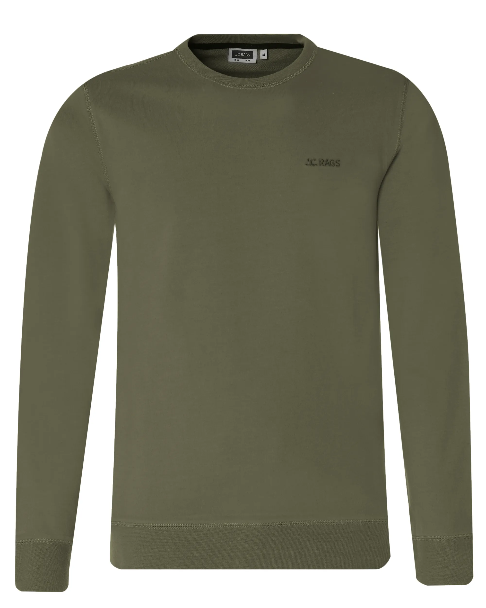 J.C. RAGS Jeremy Sweater Olijf groen uni 073067-007-L