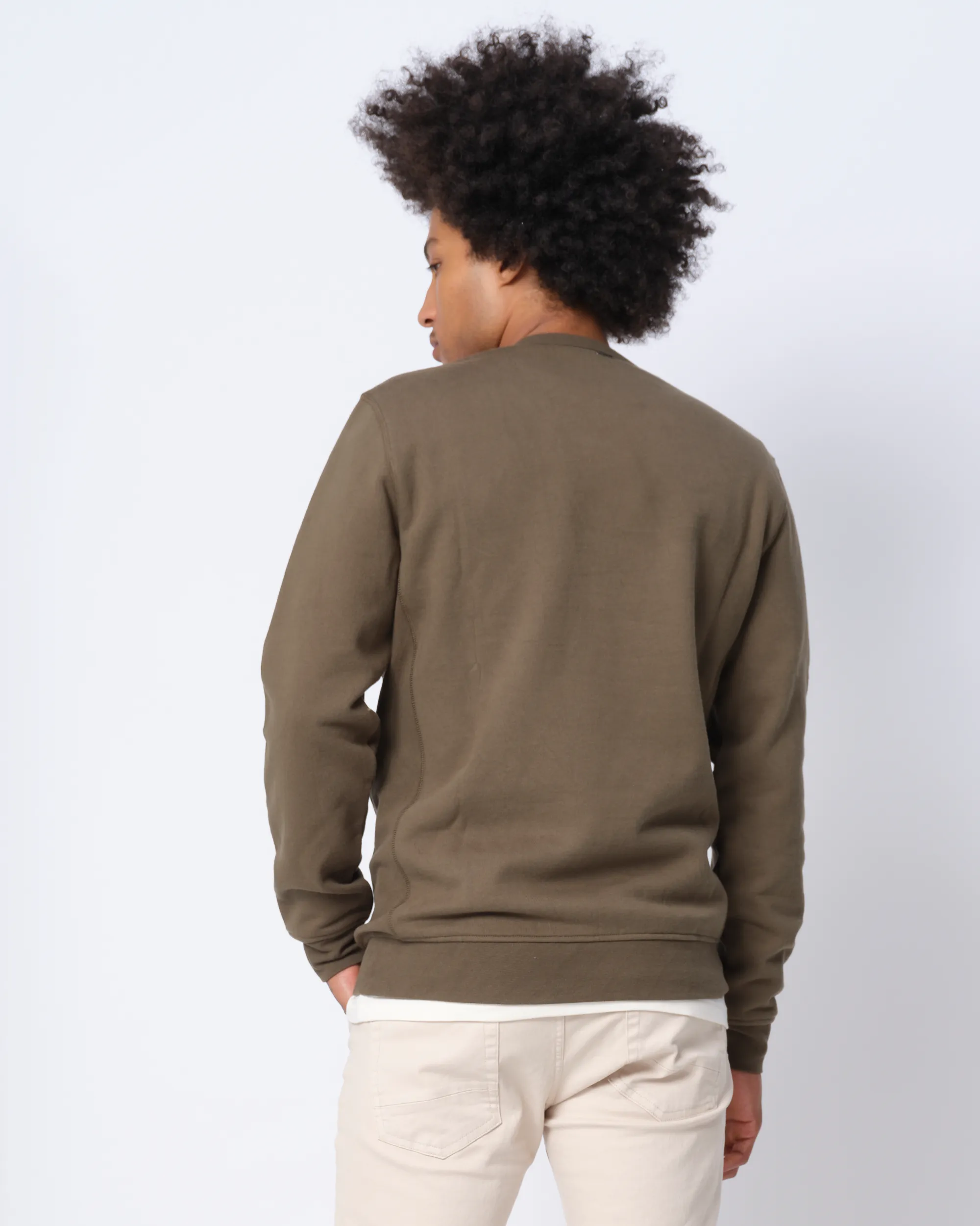 J.C. RAGS Jeremy Sweater Olijf groen uni 073067-007-L
