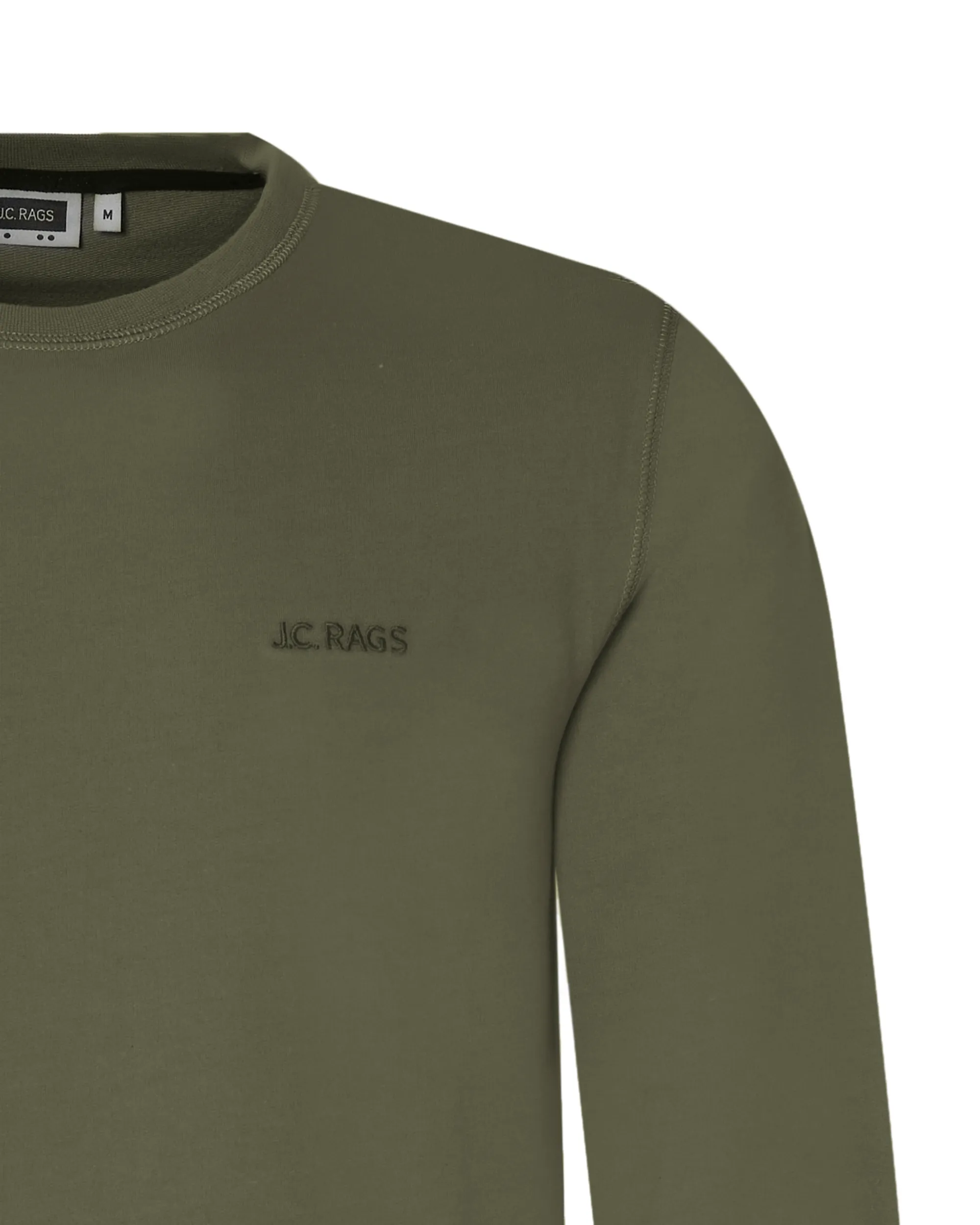 J.C. RAGS Jeremy Sweater Olijf groen uni 073067-007-L