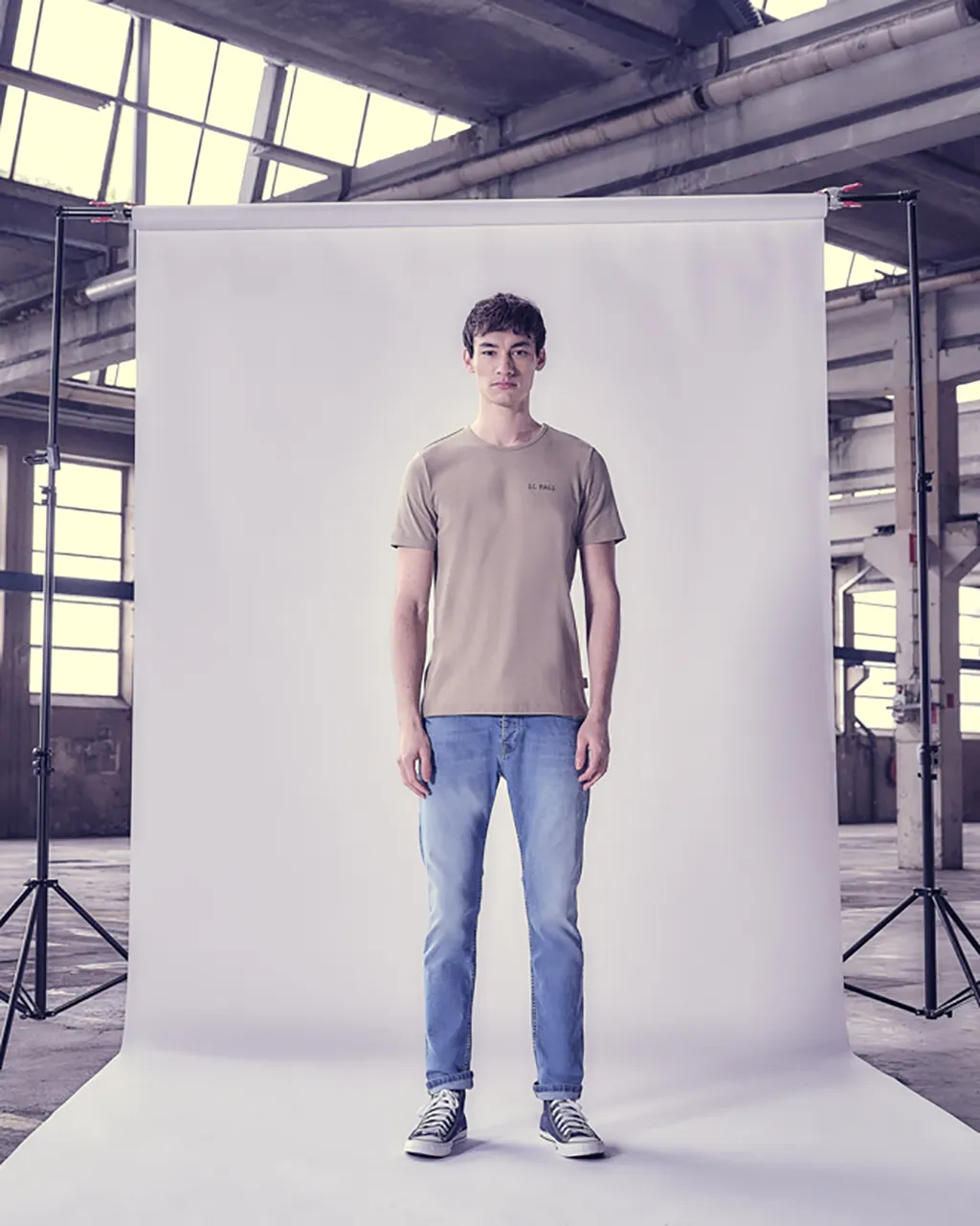 J.C. RAGS Johan T-shirt KM Lichtbeige uni 073071-001-L