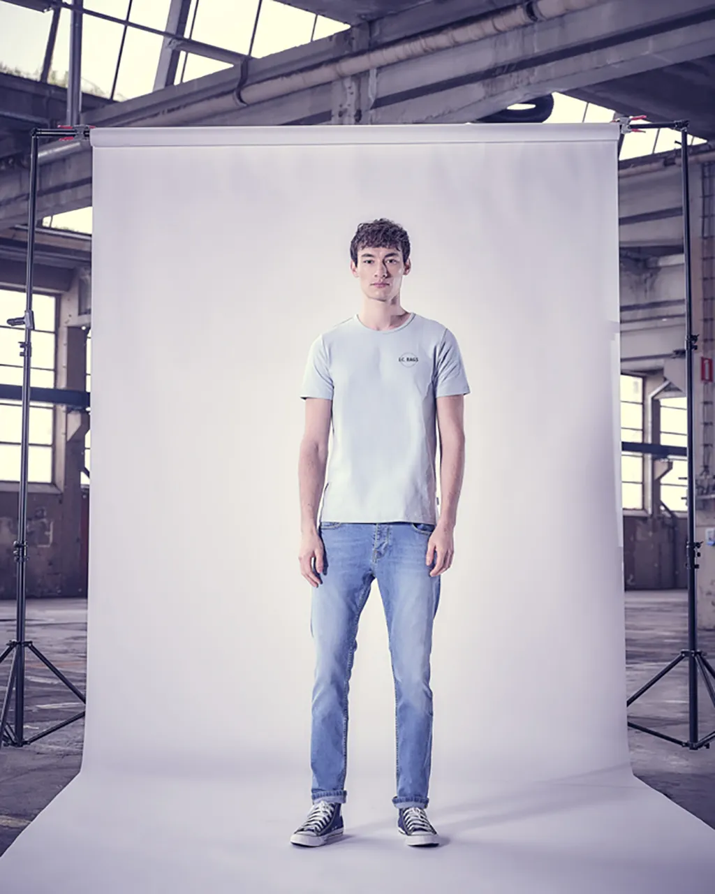 J.C. RAGS Johan T-shirt KM Lichtblauw uni 073071-003-L