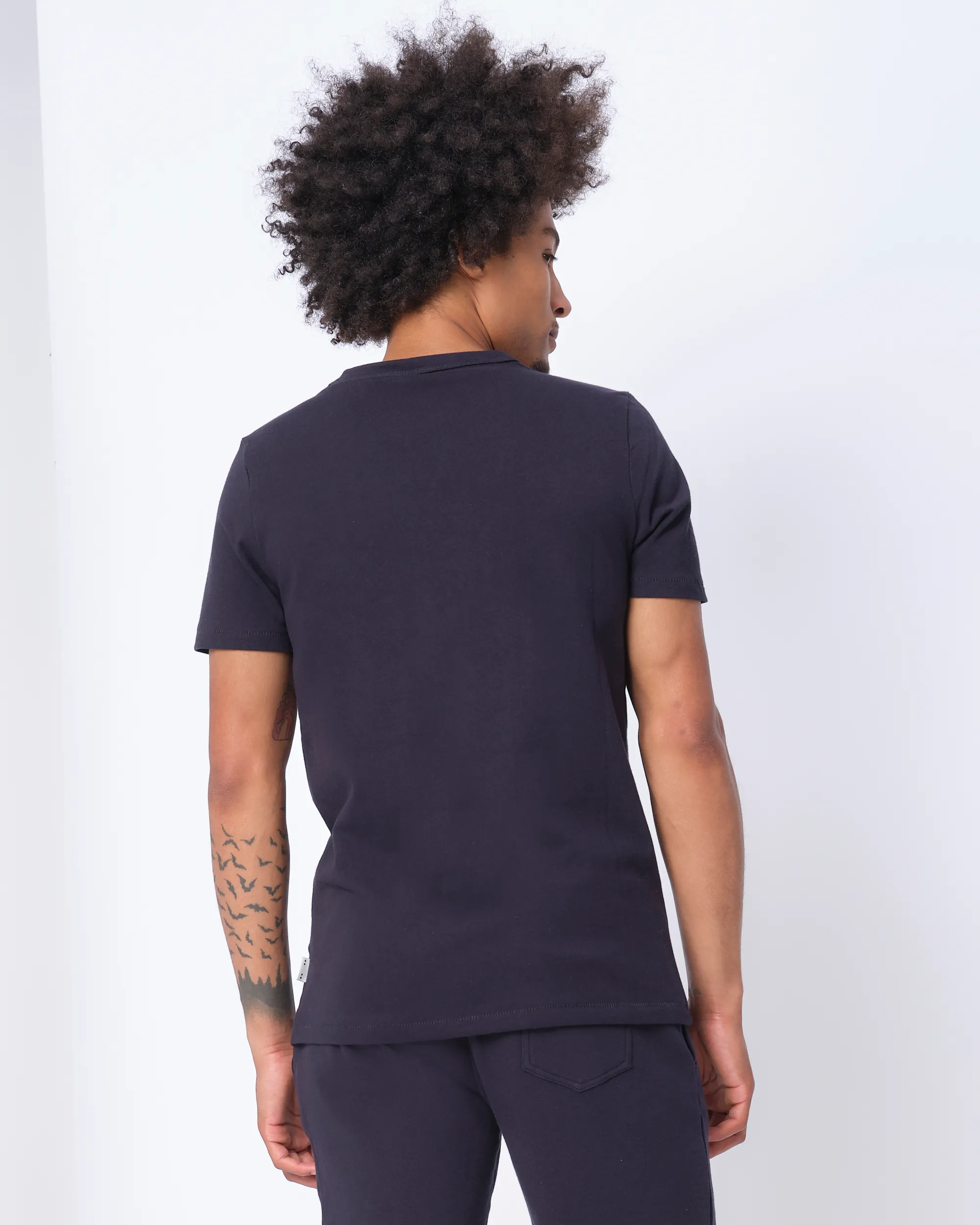 J.C. RAGS Johan T-shirt KM Navy uni 073071-004-L