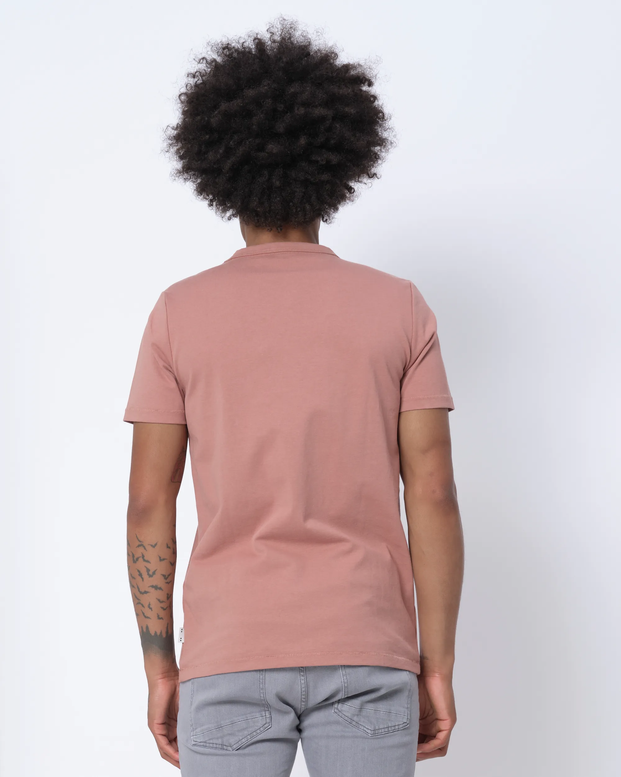 J.C. RAGS Johan T-shirt KM Roze uni 073071-007-L