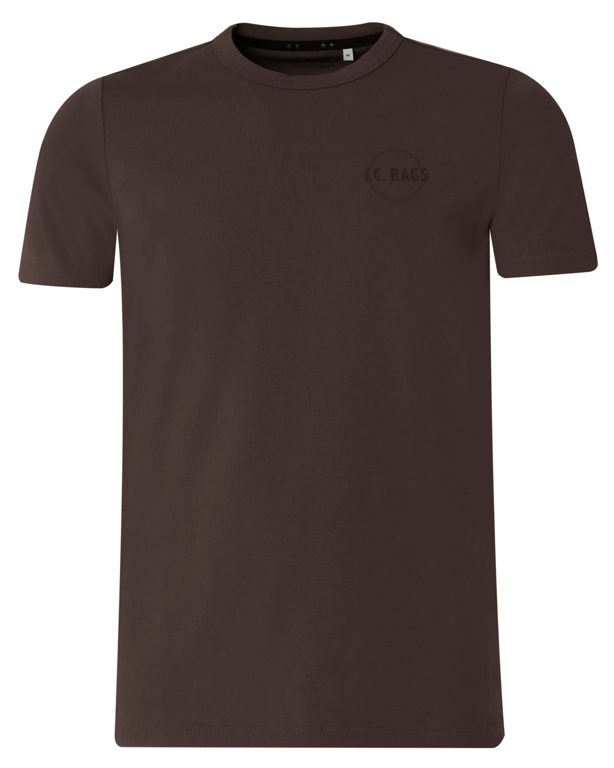 J.C. RAGS Johan T-shirt KM Donkerbruin uni 073071-008-L