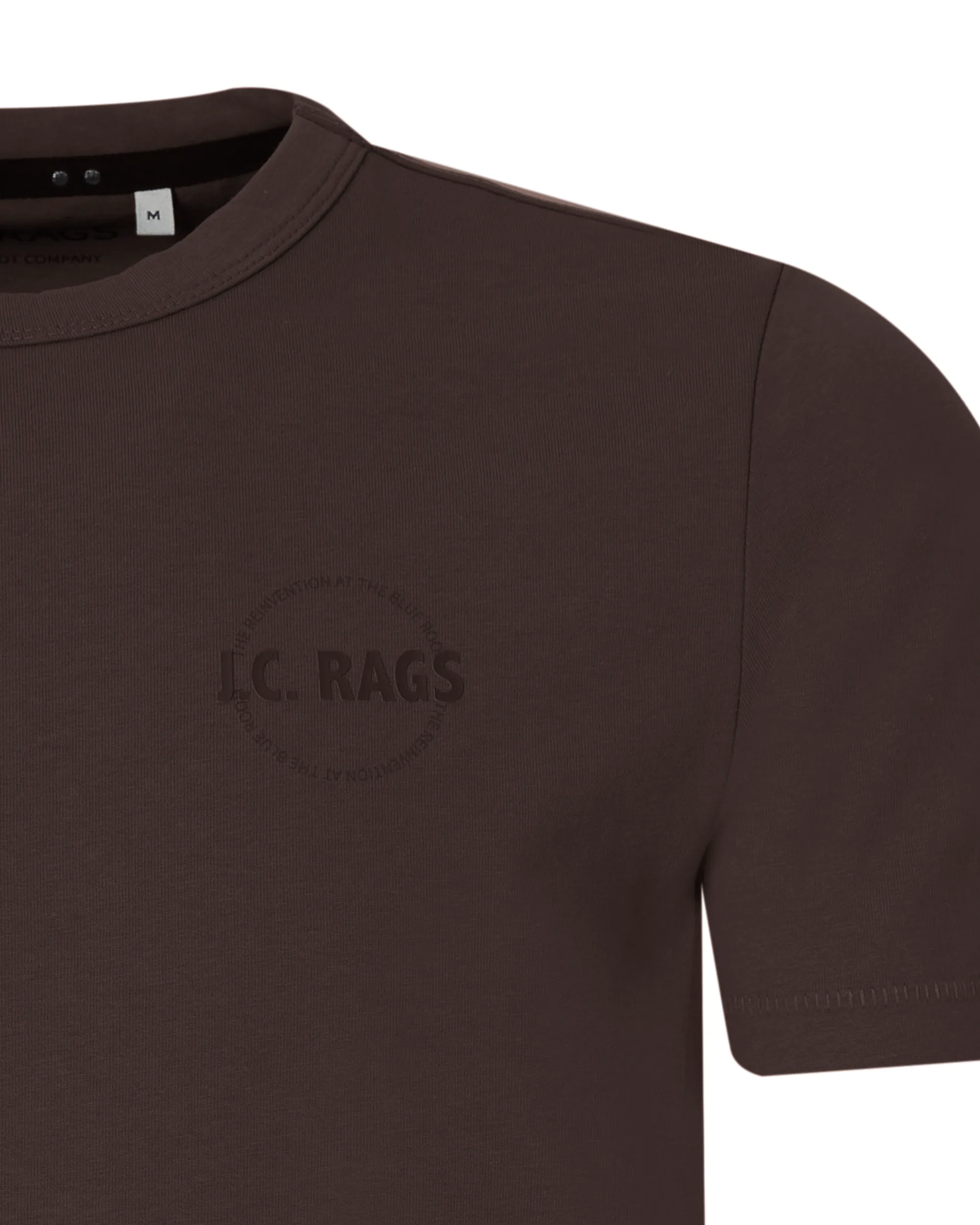 J.C. RAGS Johan T-shirt KM Donkerbruin uni 073071-008-L