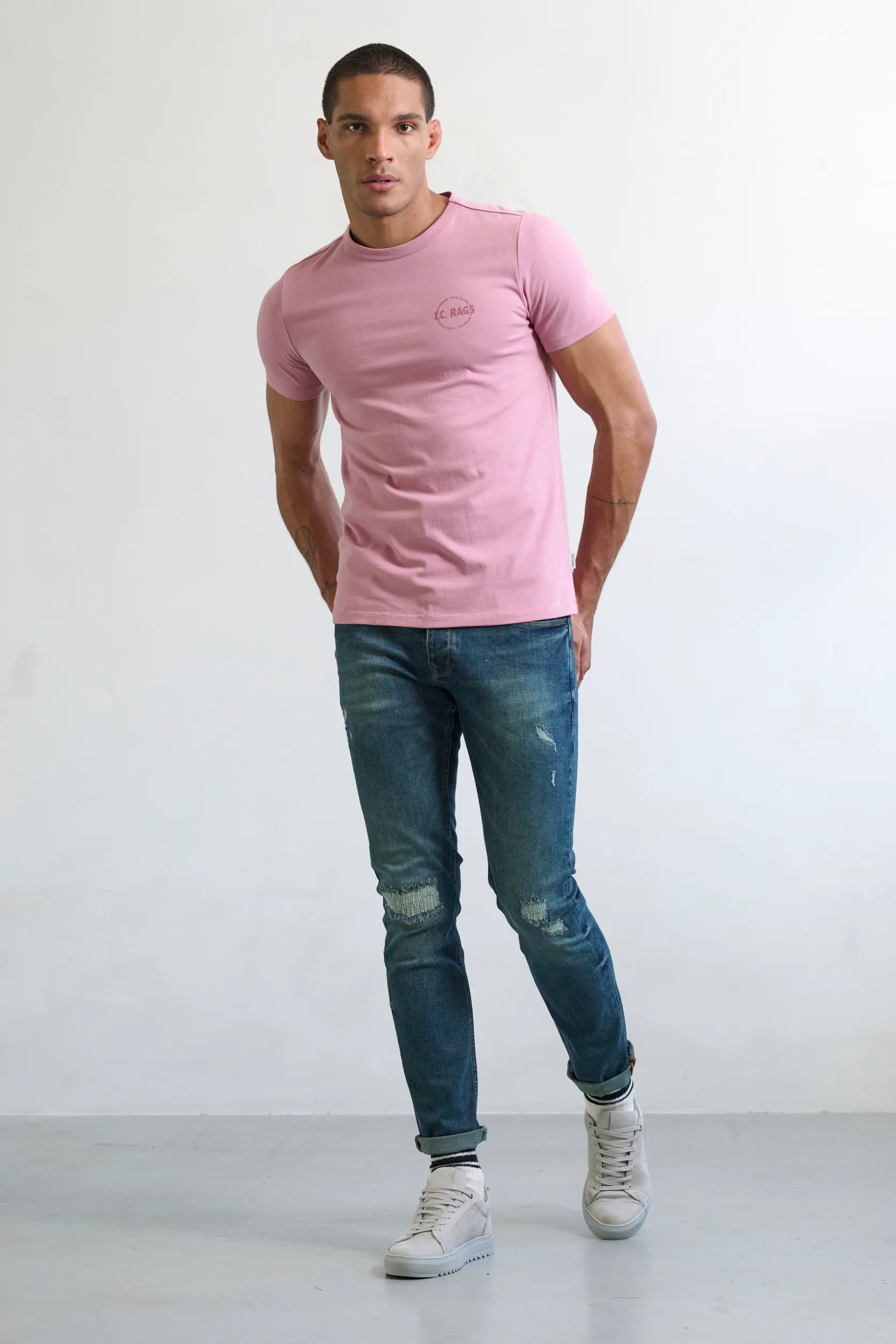 J.C. RAGS Johan T-shirt KM Lilas 073071-019-L