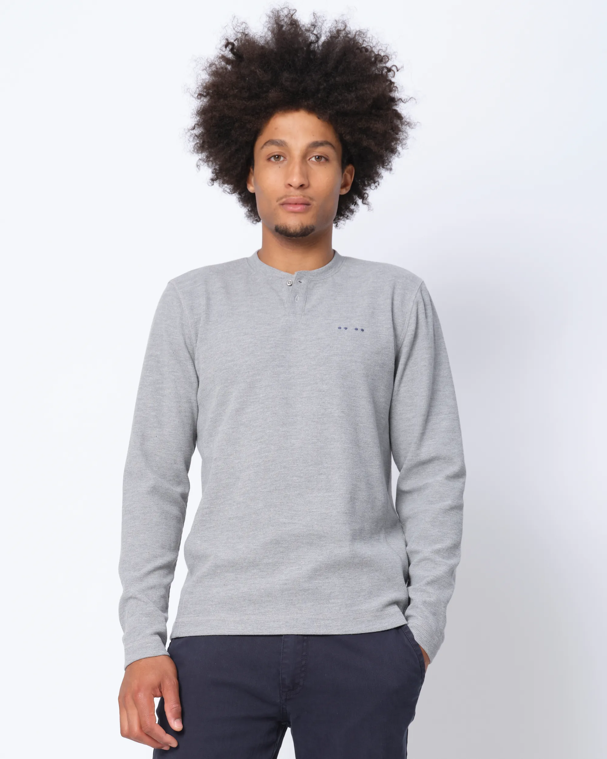 J.C. RAGS Julian T-shirt LM Lichtgrijs uni 073073-005-L