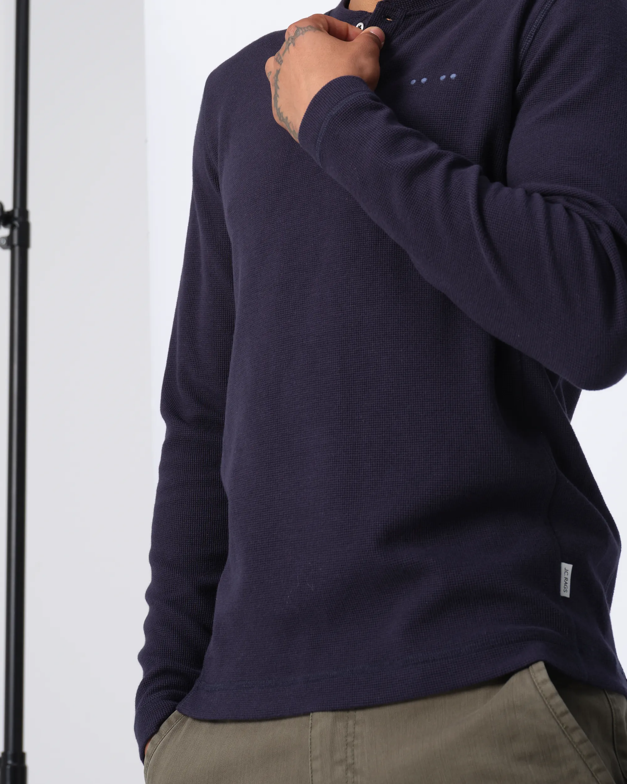 J.C. RAGS Julian T-shirt LM Navy uni 073073-006-L