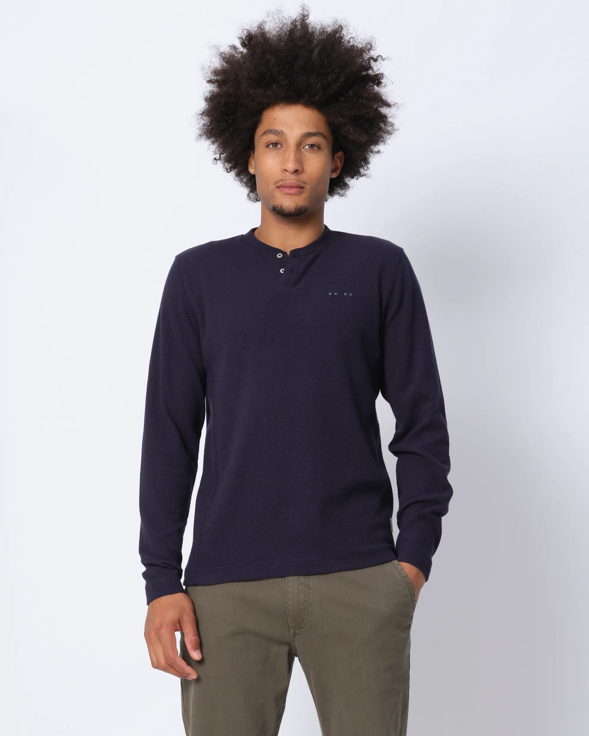 J.C. RAGS Julian T-shirt LM Navy uni 073073-006-L
