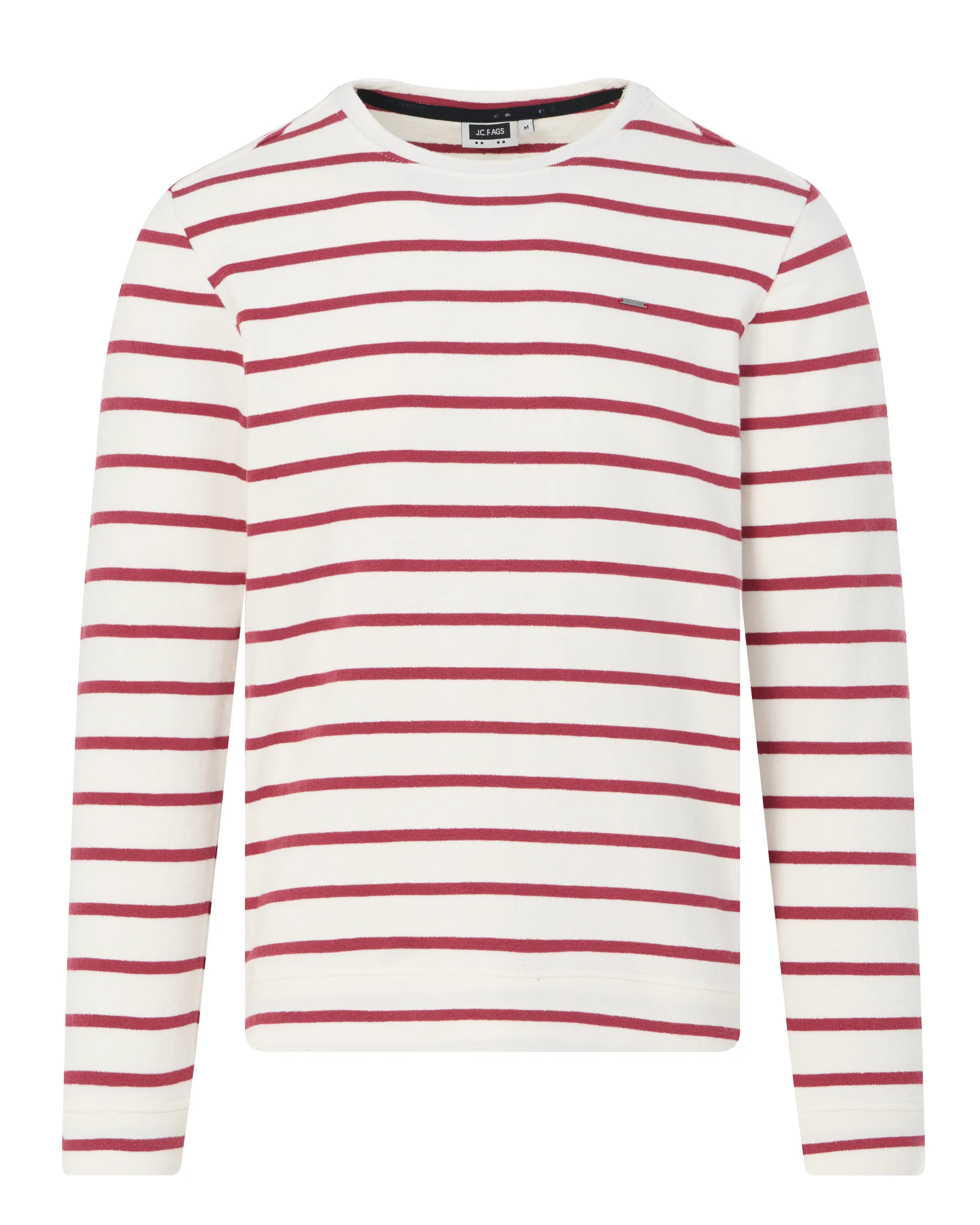 J.C. RAGS Sweater Donkerrood streep 073074-005-L
