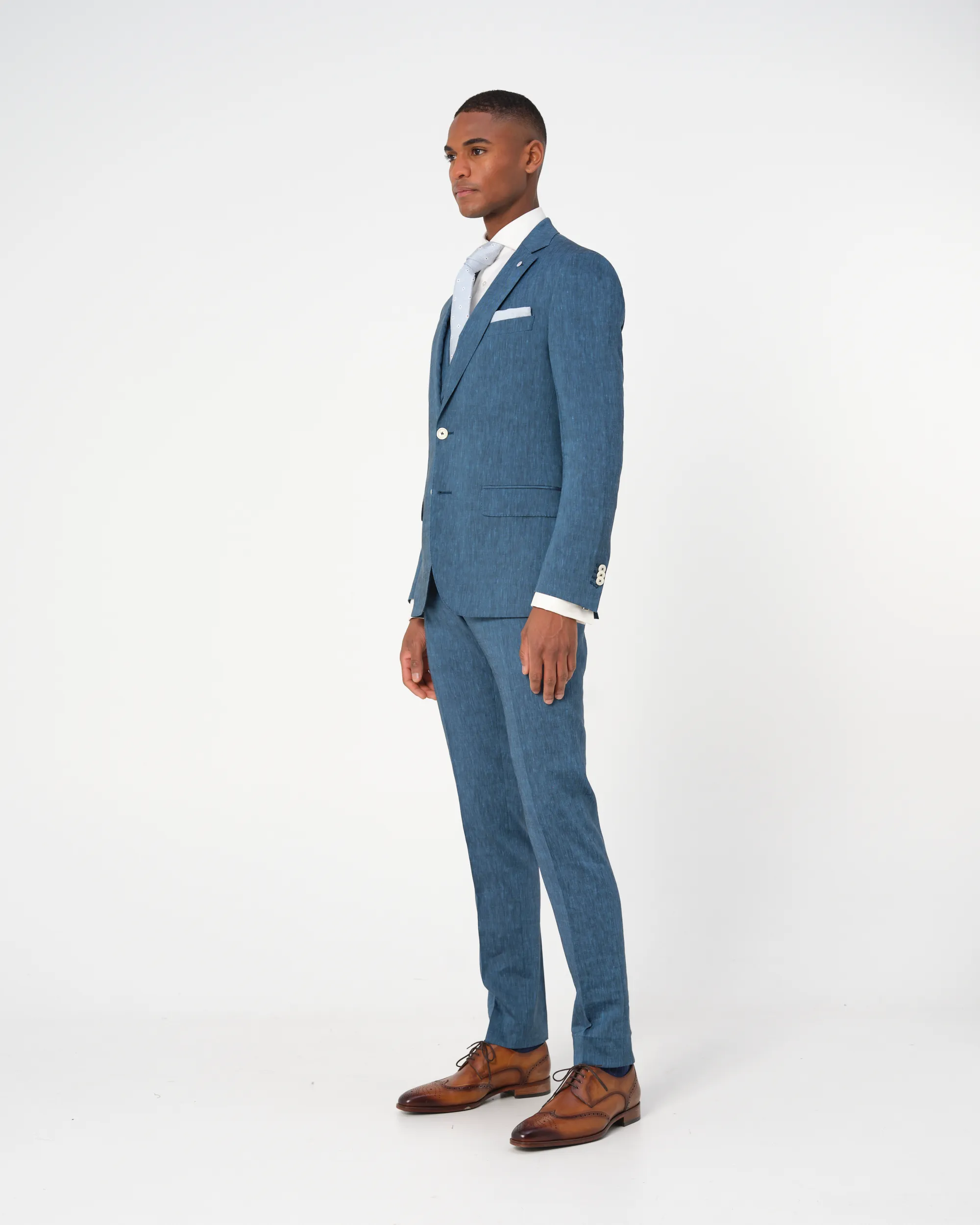 Dutch Dandies Driedelig Trouwpak Aqua uni 073183-001-46