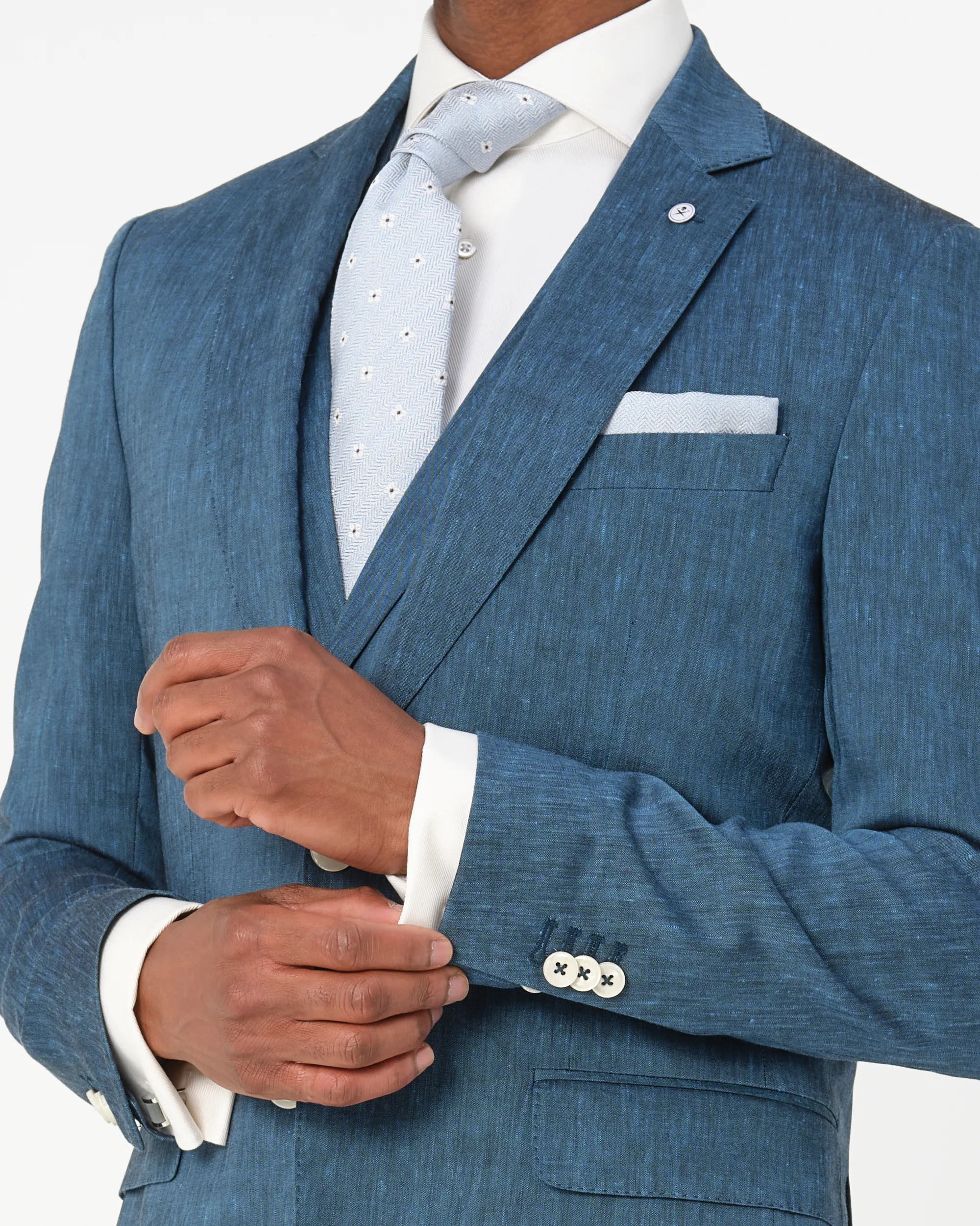 Dutch Dandies Driedelig Trouwpak Aqua uni 073183-001-46