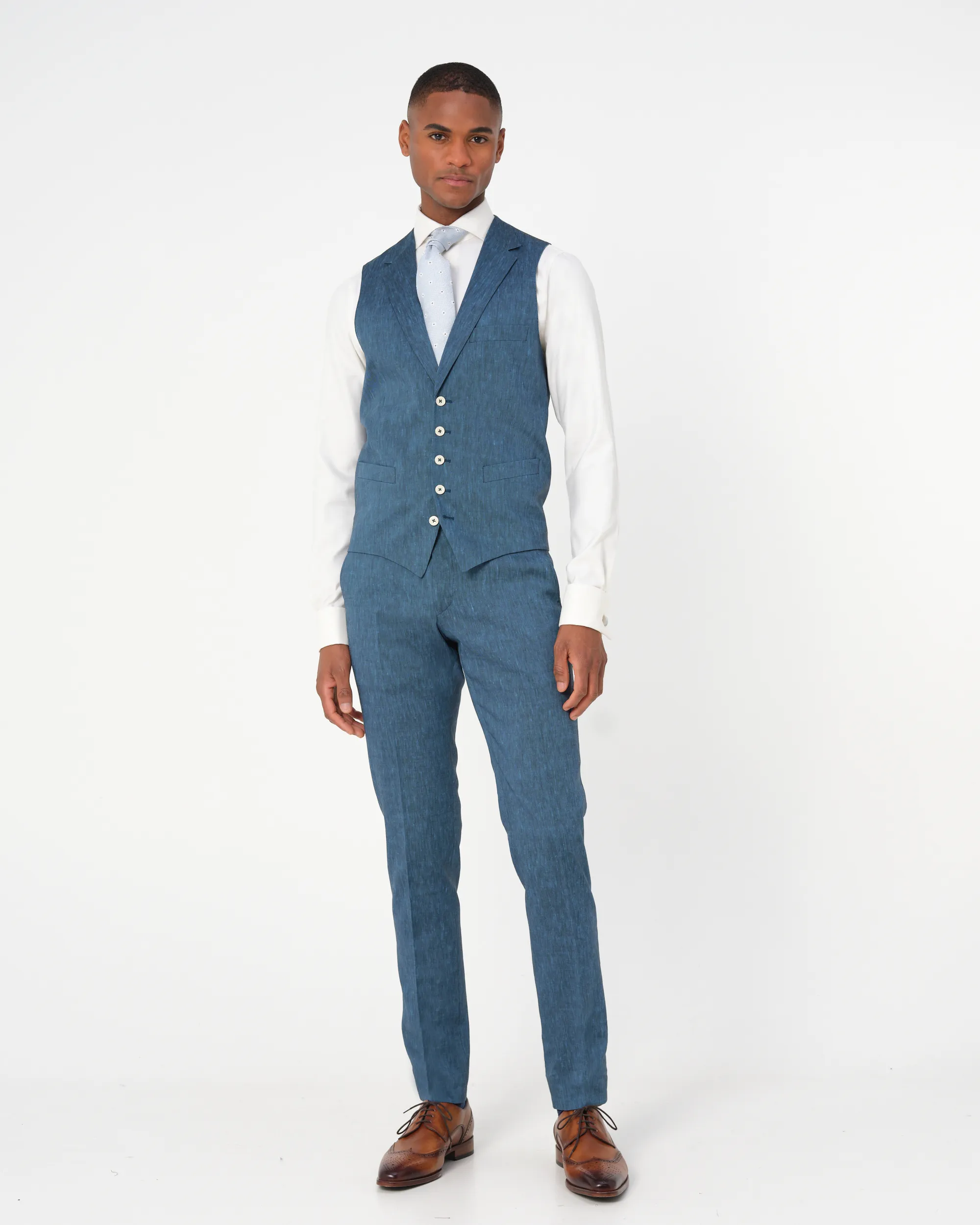 Dutch Dandies Driedelig Trouwpak Aqua uni 073183-001-46