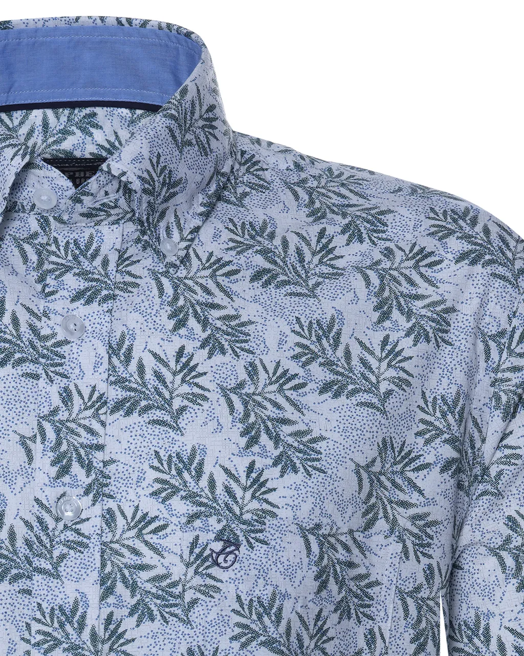 Campbell Casual Overhemd KM Donkergrijs dessin 073943-012-L