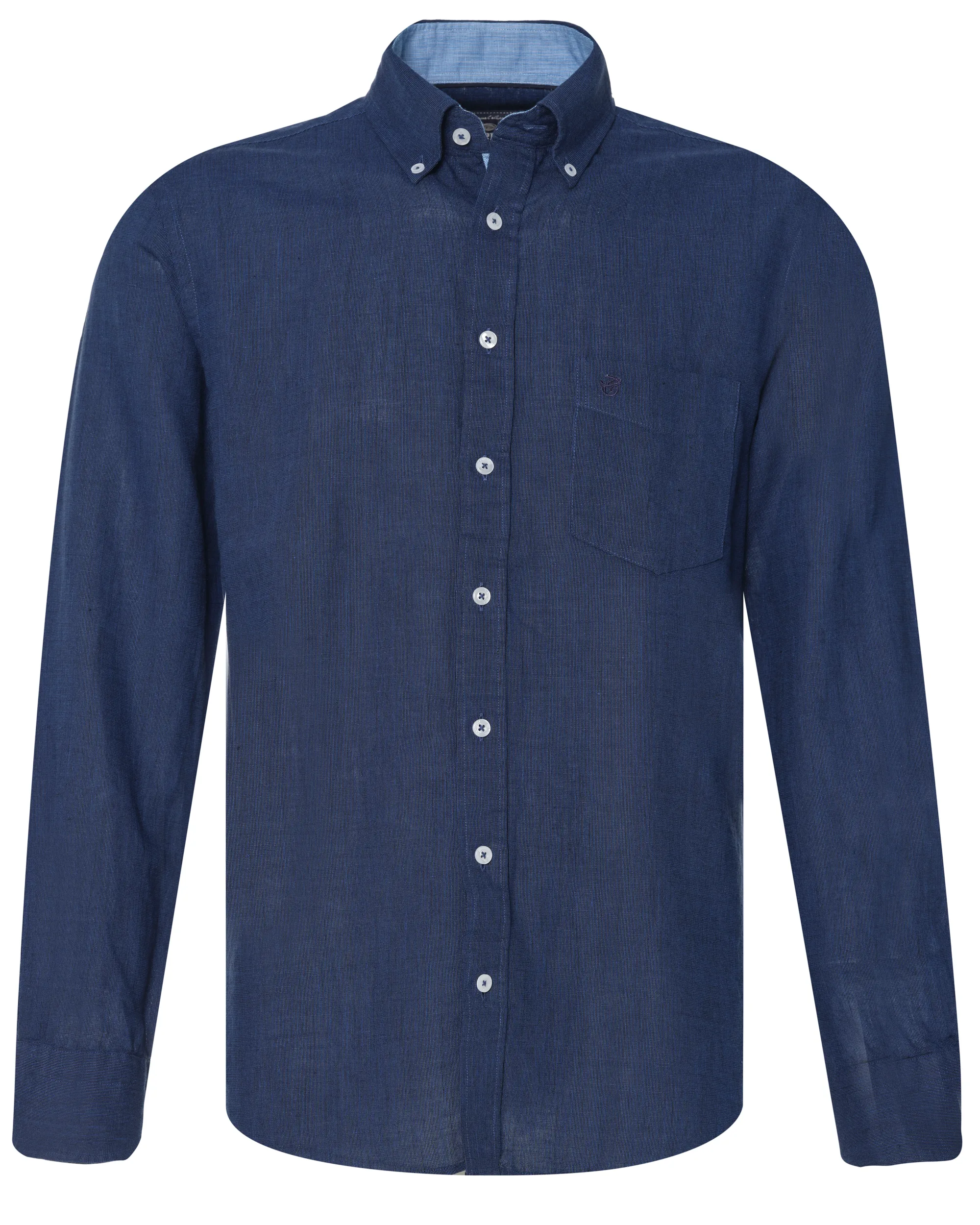 Campbell Overhemd LM Donkerblauw uni 073961-001-L