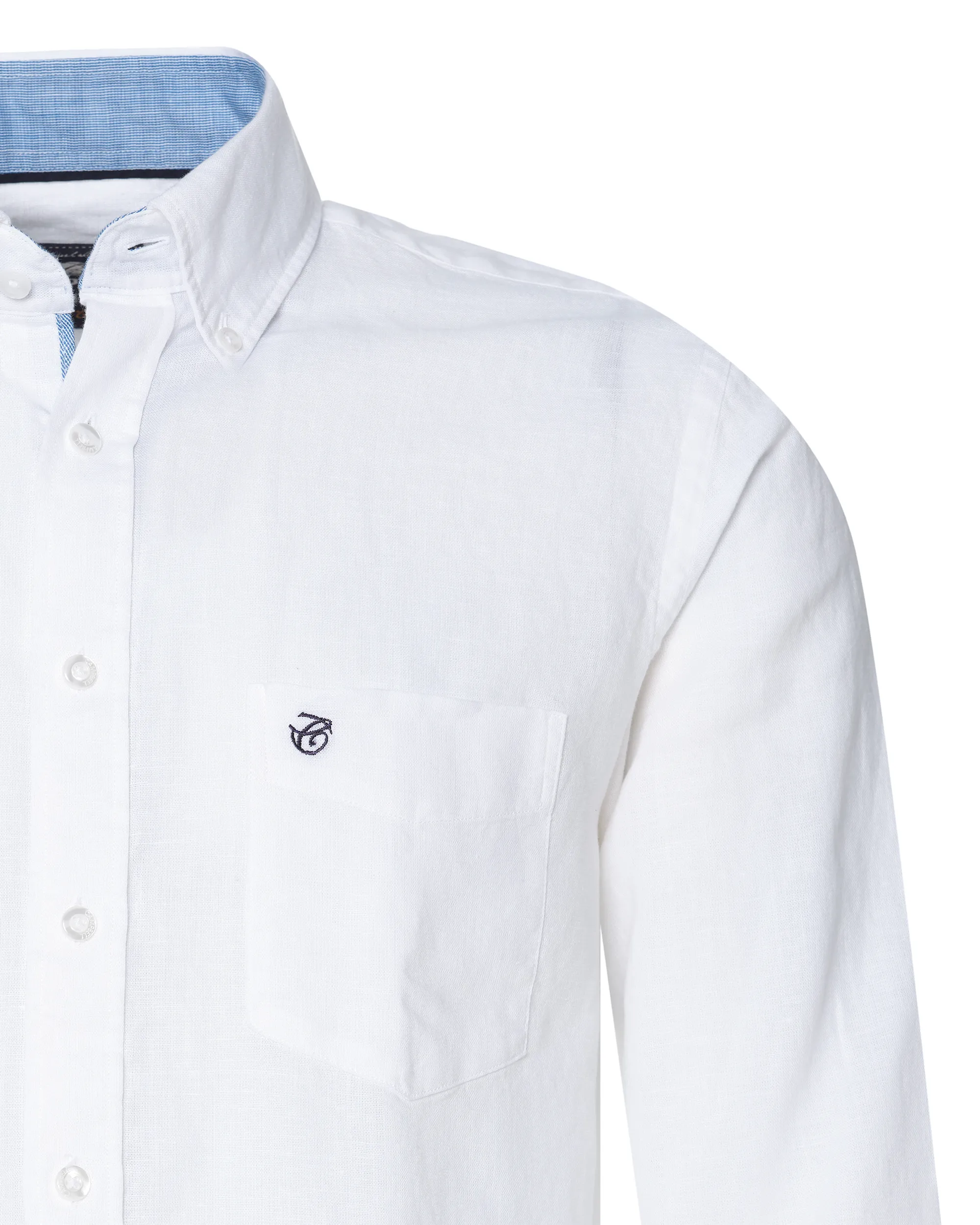 Campbell Overhemd LM Wit uni 073961-003-L