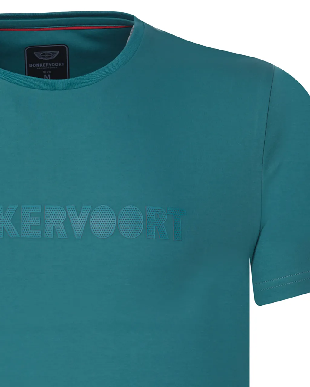 Donkervoort T-shirt ronde hals Blauwgroen uni 074100-004-L