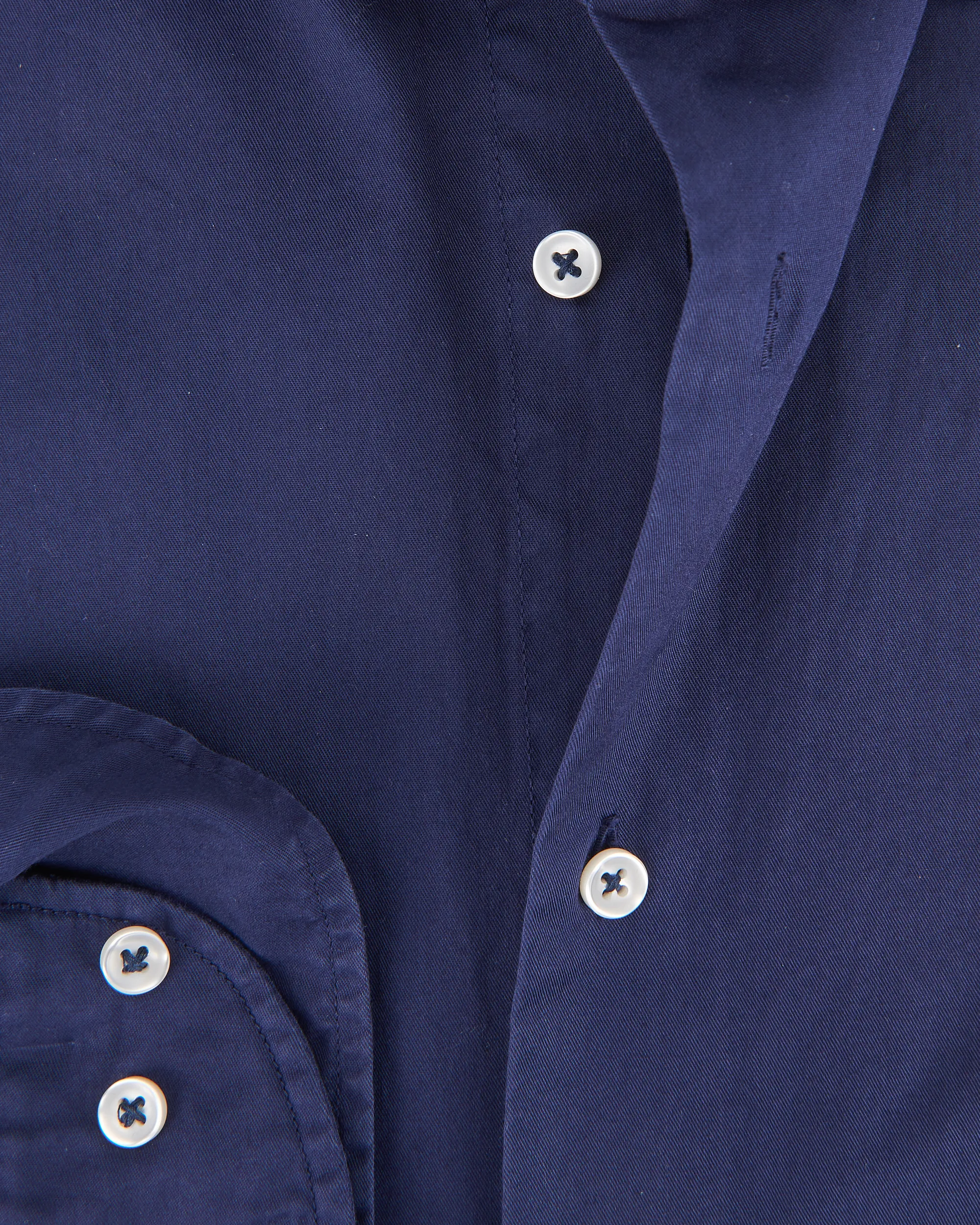 The BLUEPRINT Premium Trendy overhemd LM Donkerblauw uni 075032-001-L