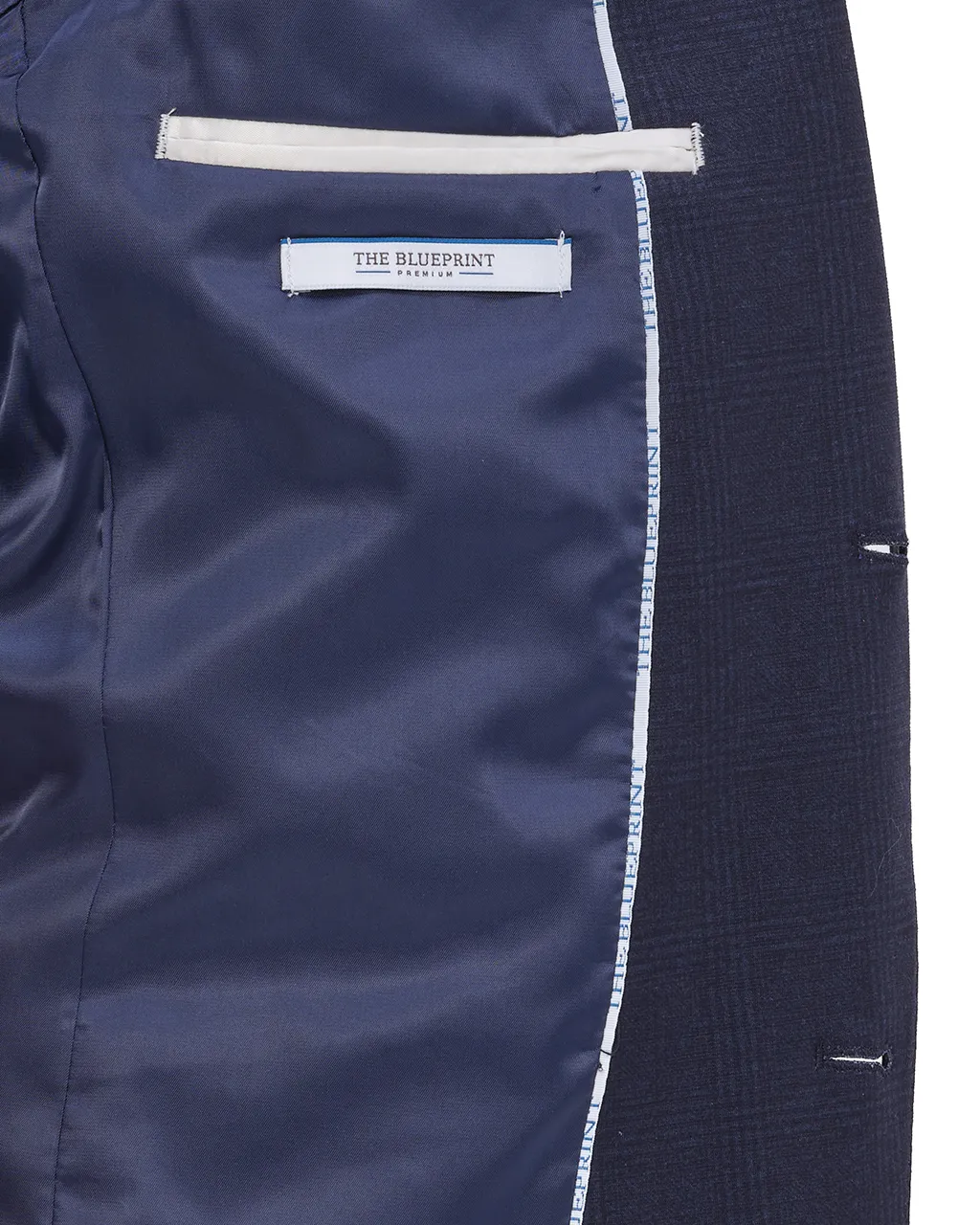 The BLUEPRINT Premium Colbert Donkerblauw grote ruit 075353-001-46
