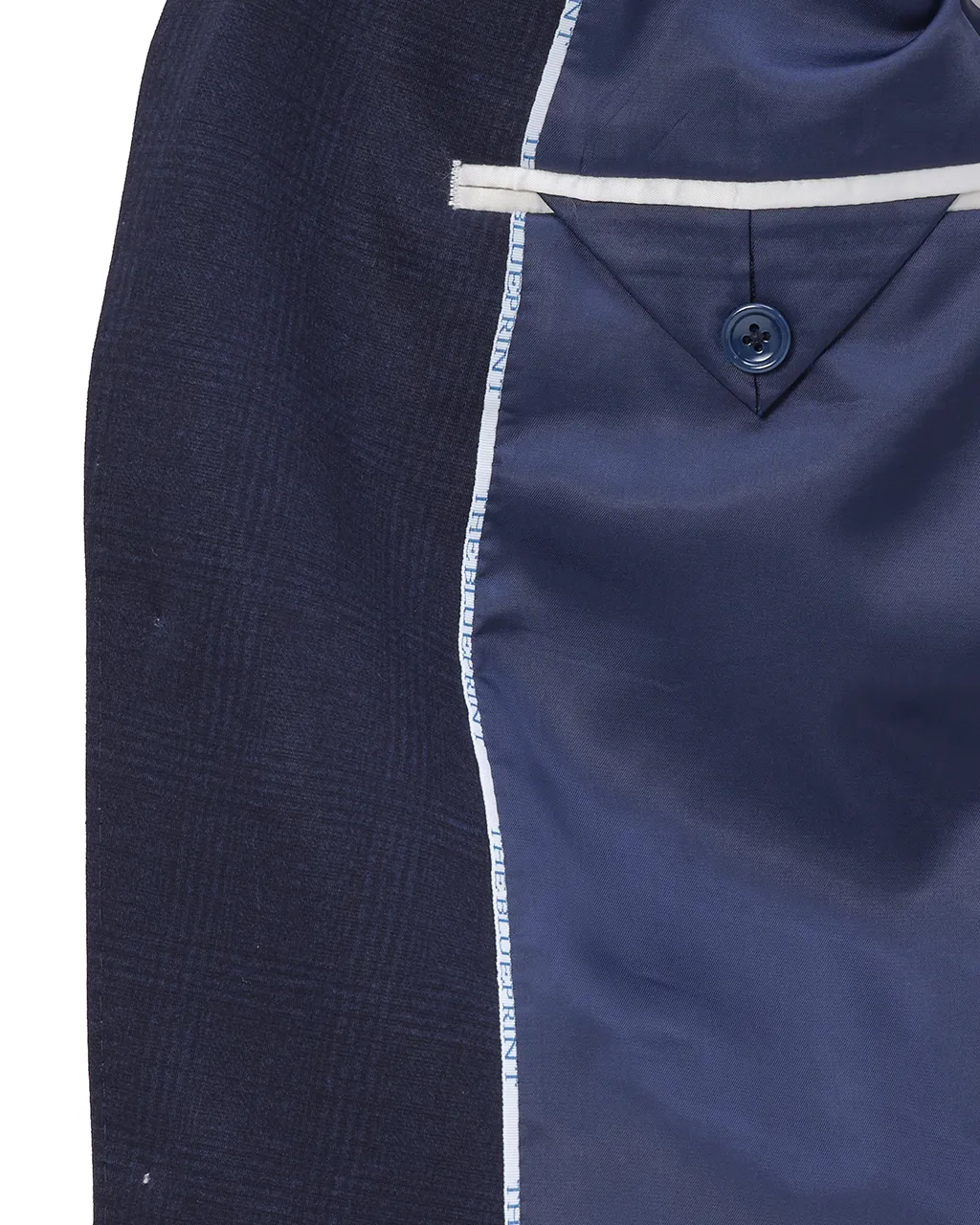The BLUEPRINT Premium Colbert Donkerblauw grote ruit 075353-001-46
