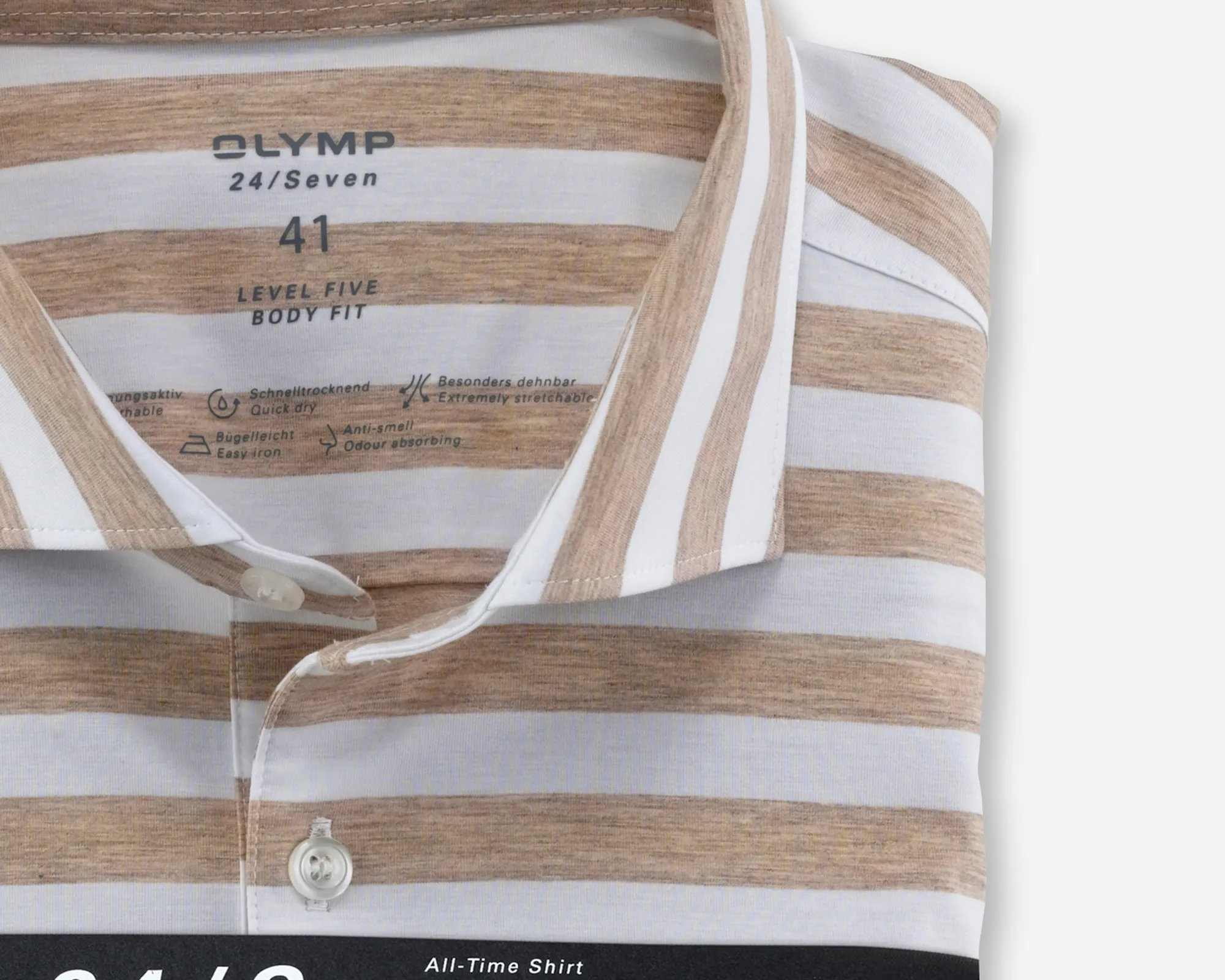 OLYMP Overhemd shirt KM Beige 075699-001-37