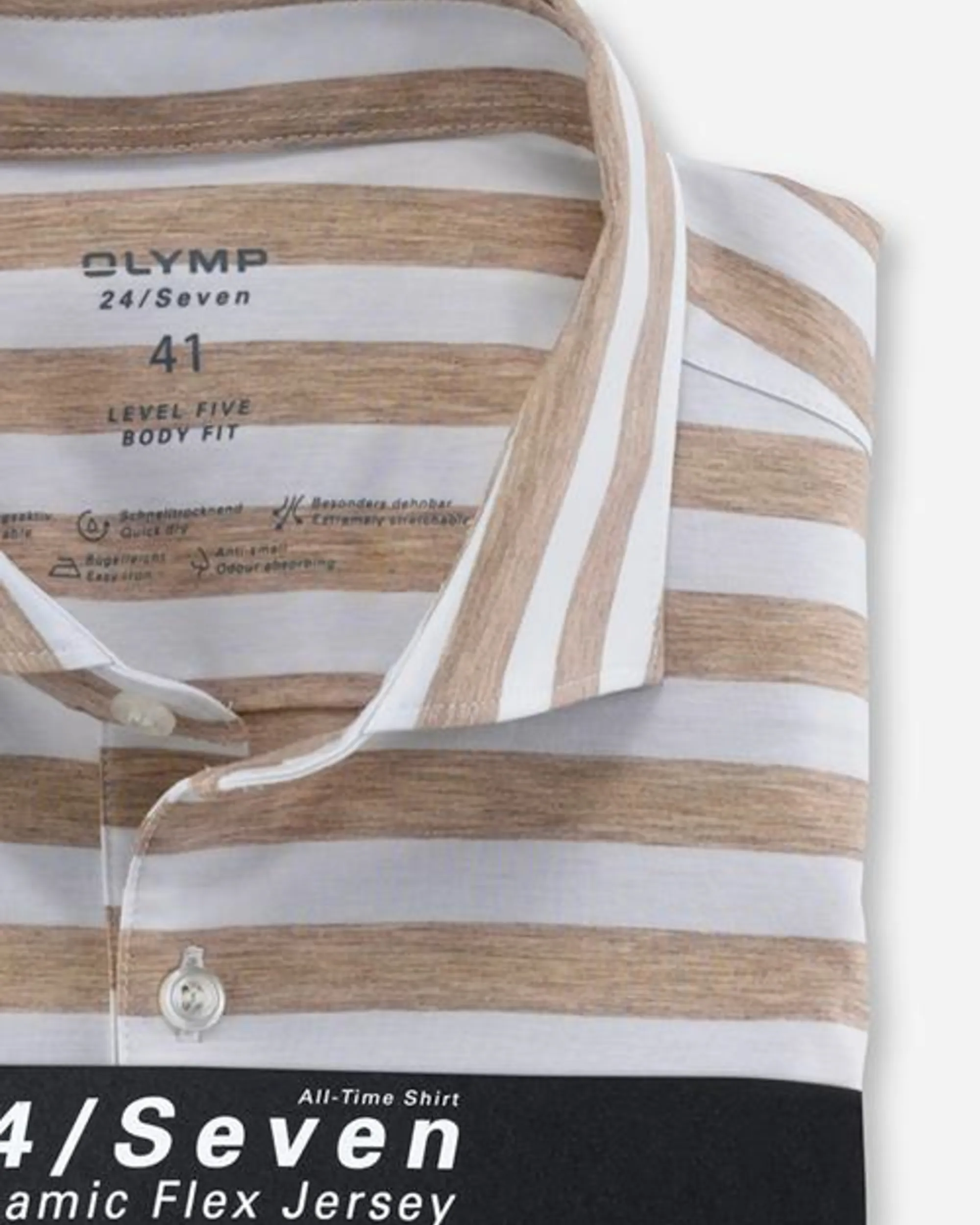 OLYMP Overhemd shirt KM Beige 075699-001-37