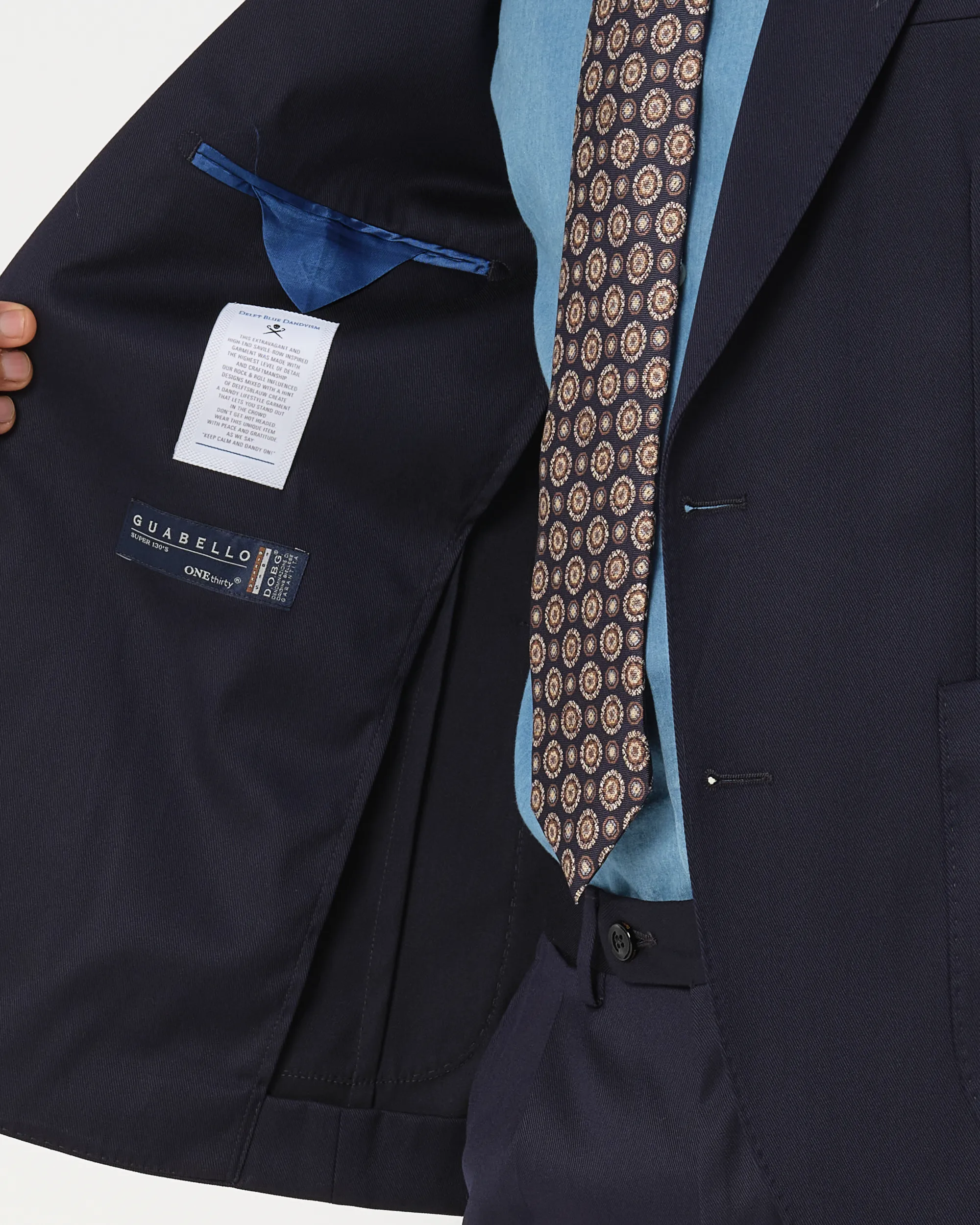 Dutch Dandies Mix & Match Colbert Donkerblauw uni 076502-001-48