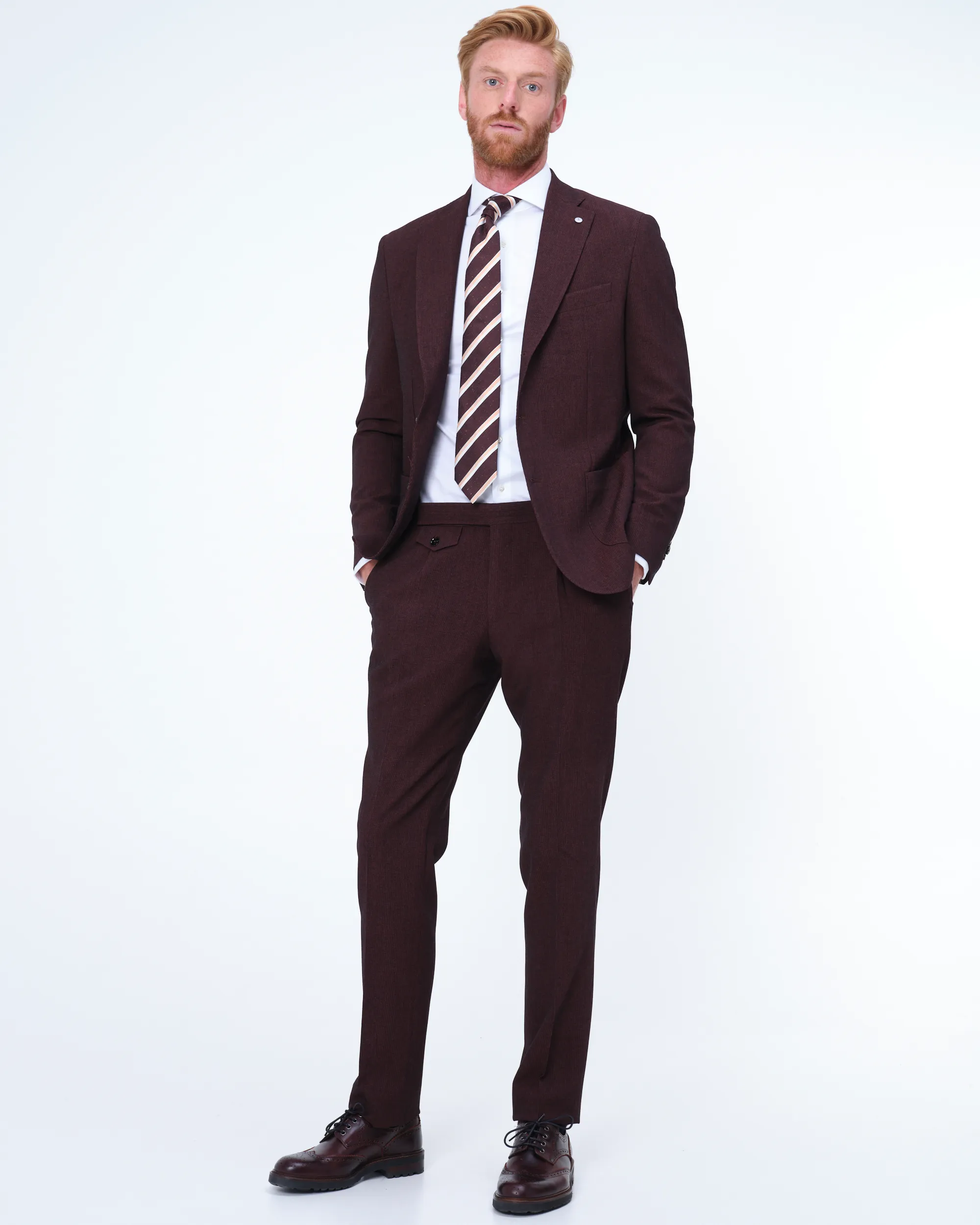 Dutch Dandies Damon Pak Donkerrood uni 076522-001-46