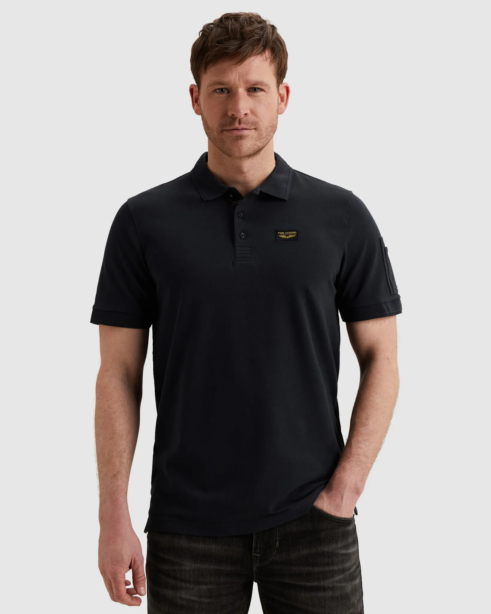 PME Legend Polo Korte mouw Blauw 077216-001-L