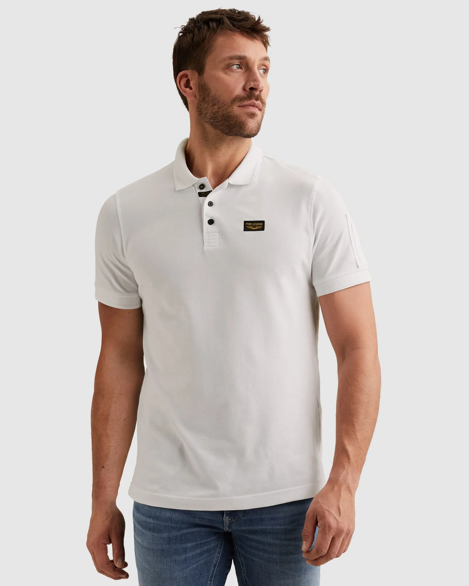 PME Legend Polo Korte mouw Wit 077218-001-L