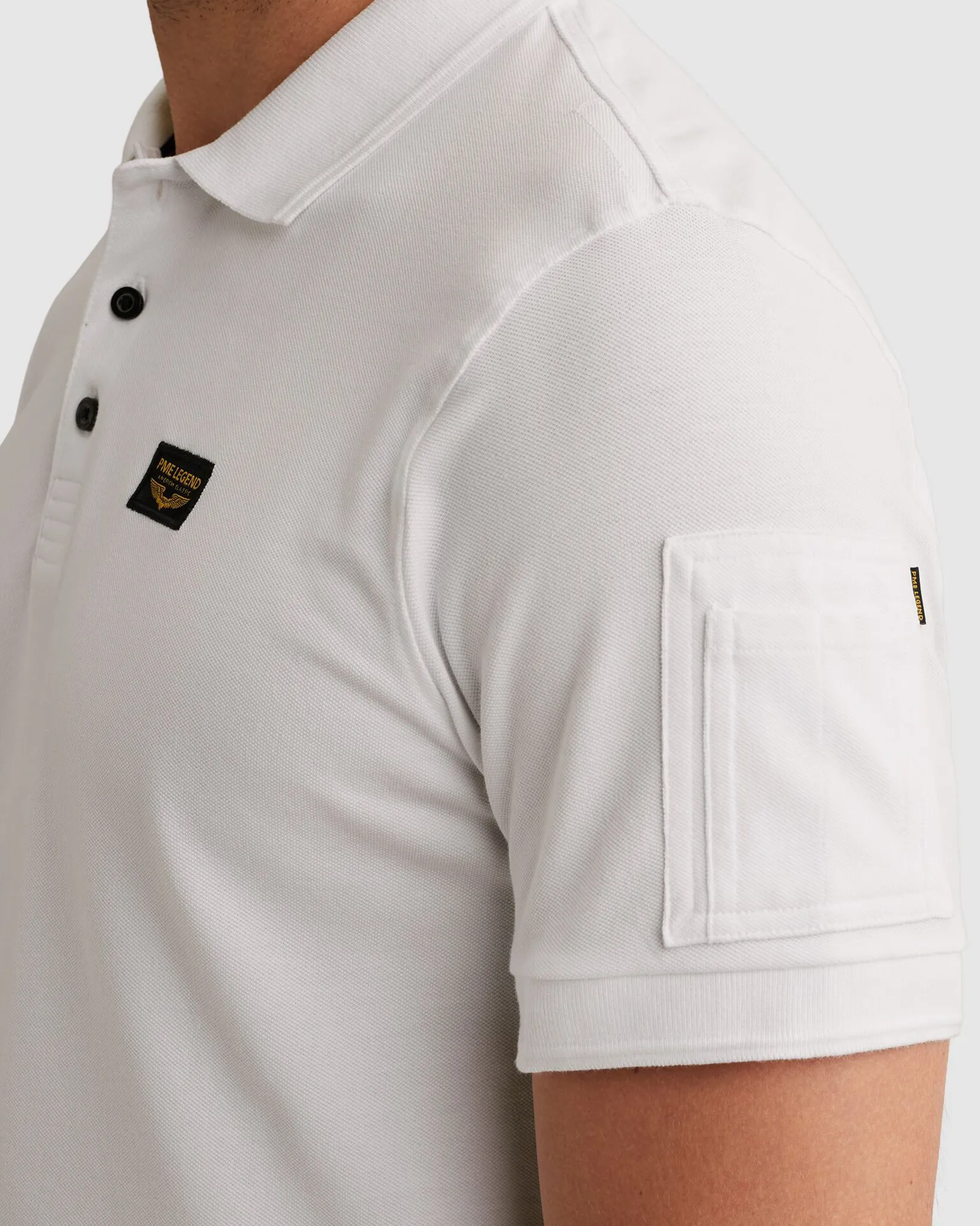 PME Legend Polo Korte mouw Wit 077218-001-L