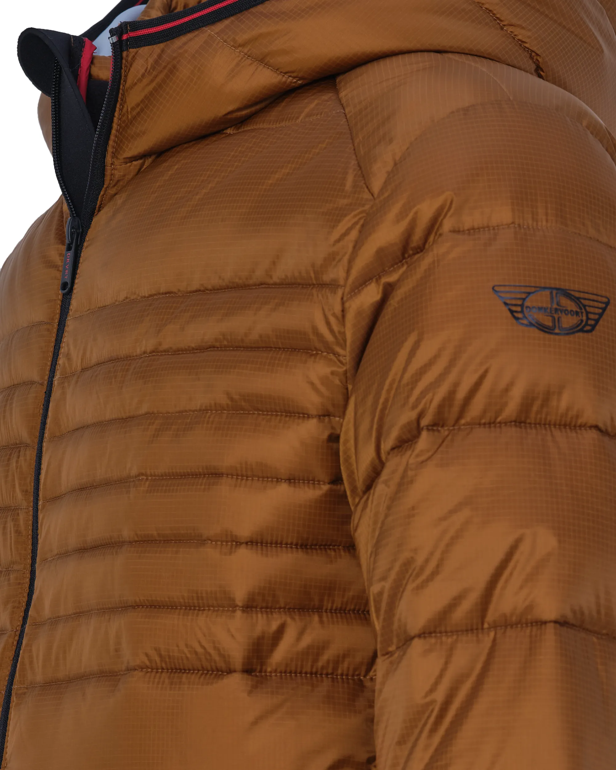 Donkervoort Gewatteerde jas Cognac uni 077543-002-L