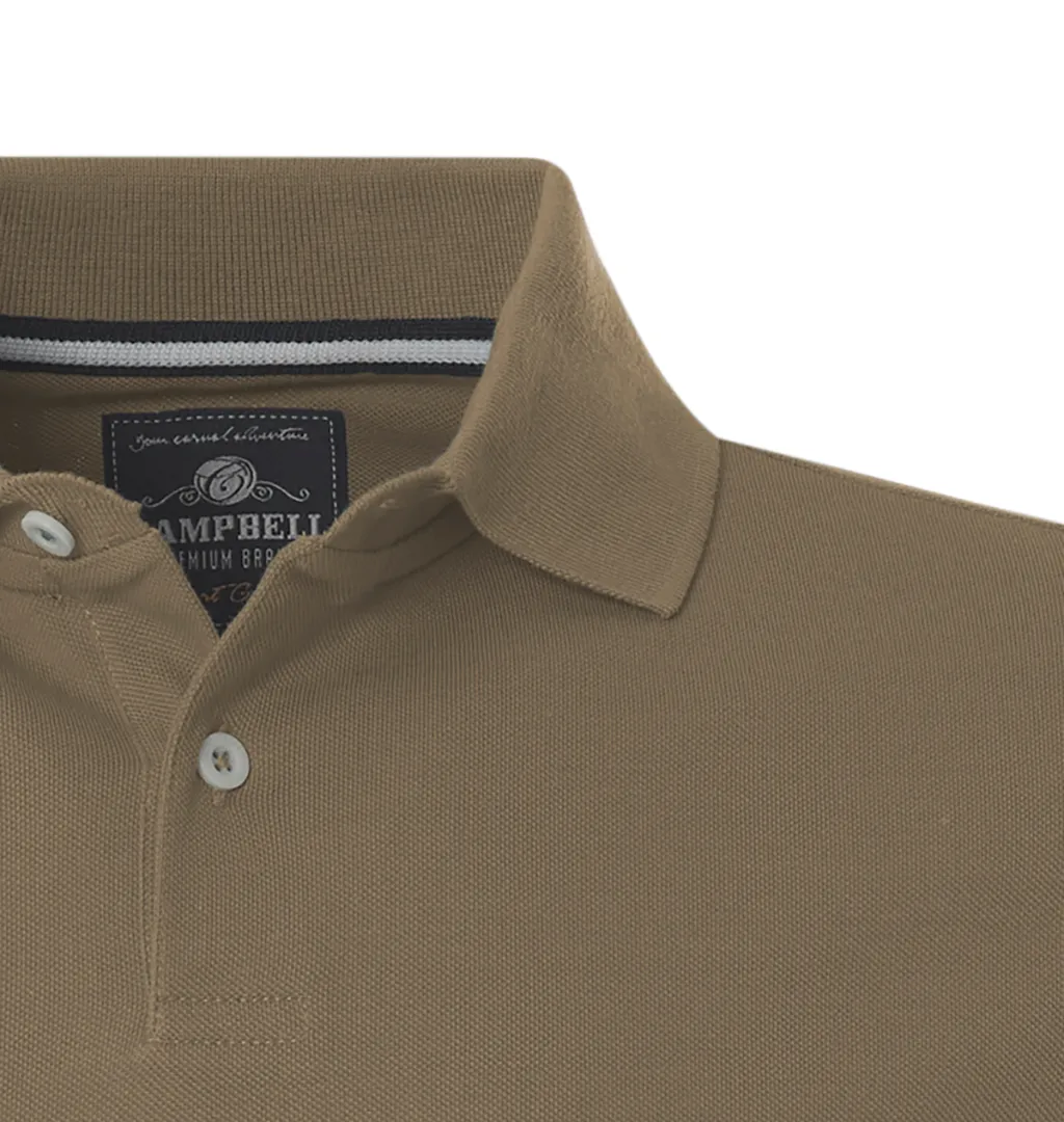 Campbell Harton Polo LM Lichtbeige uni 077568-005-L