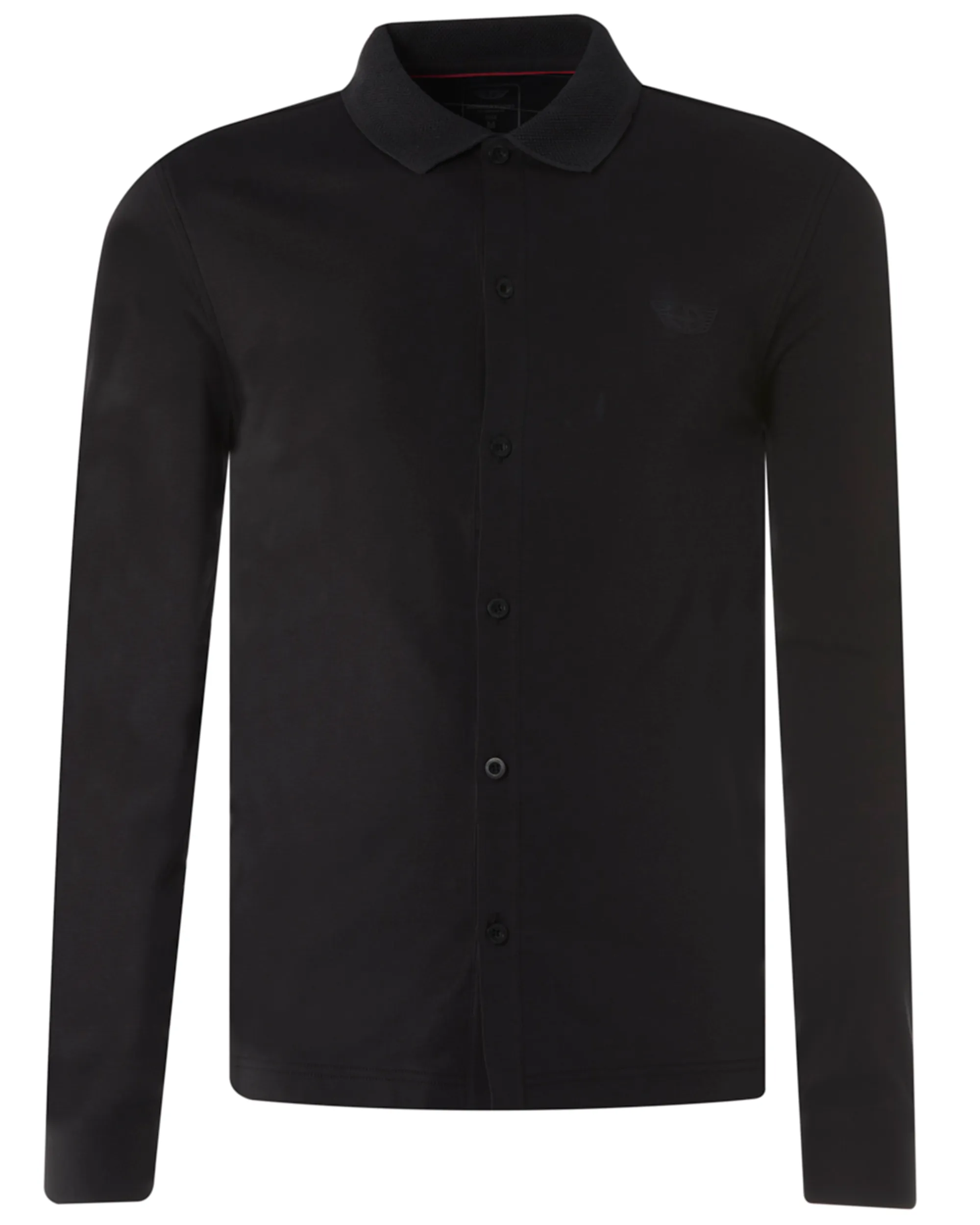 Donkervoort Casual Overhemd LM Zwart uni 077572-001-L