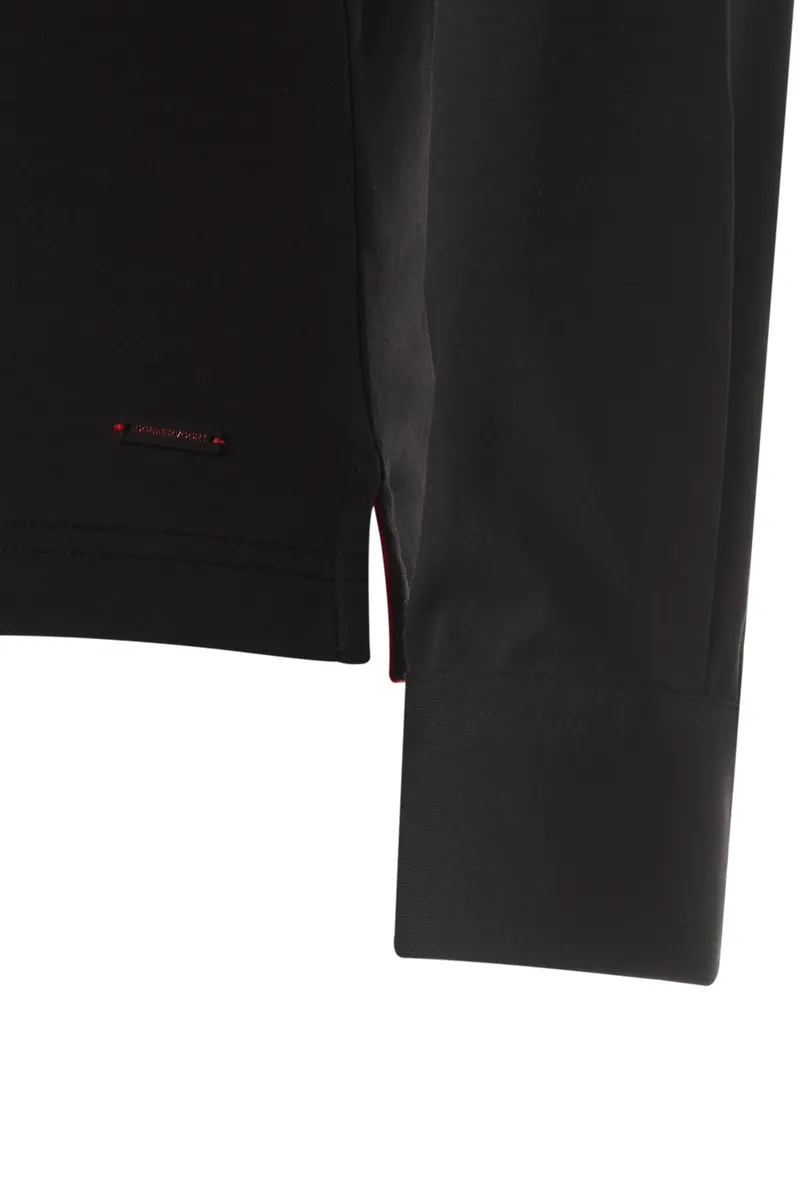 Donkervoort Casual Overhemd LM Zwart uni 077572-001-L