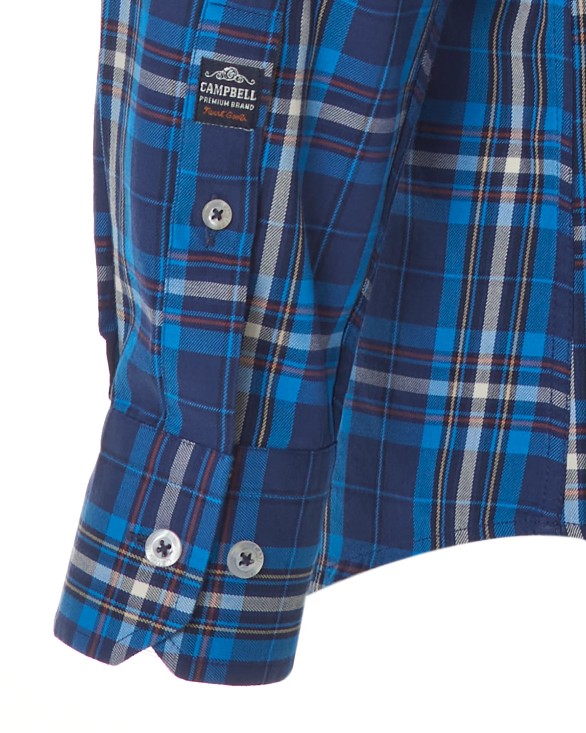 Campbell Casual Overhemd LM Donkerblauw grote ruit 077710-005-L